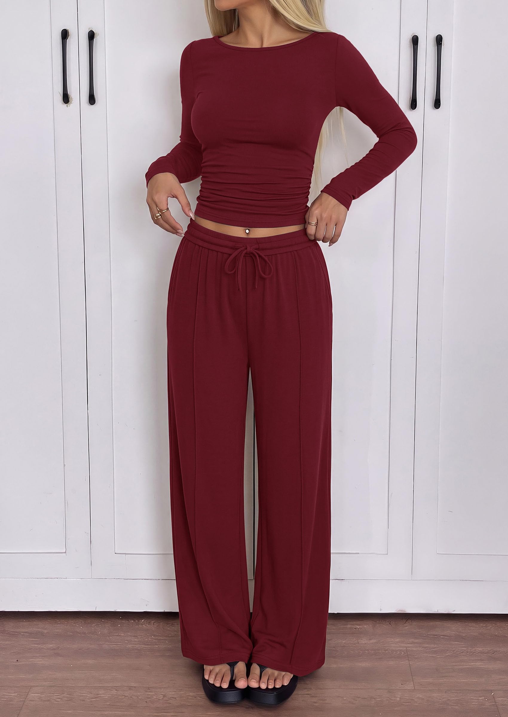 Womens 2 Piece Lounge Sets Fall Fashion Airport Travel Outfits