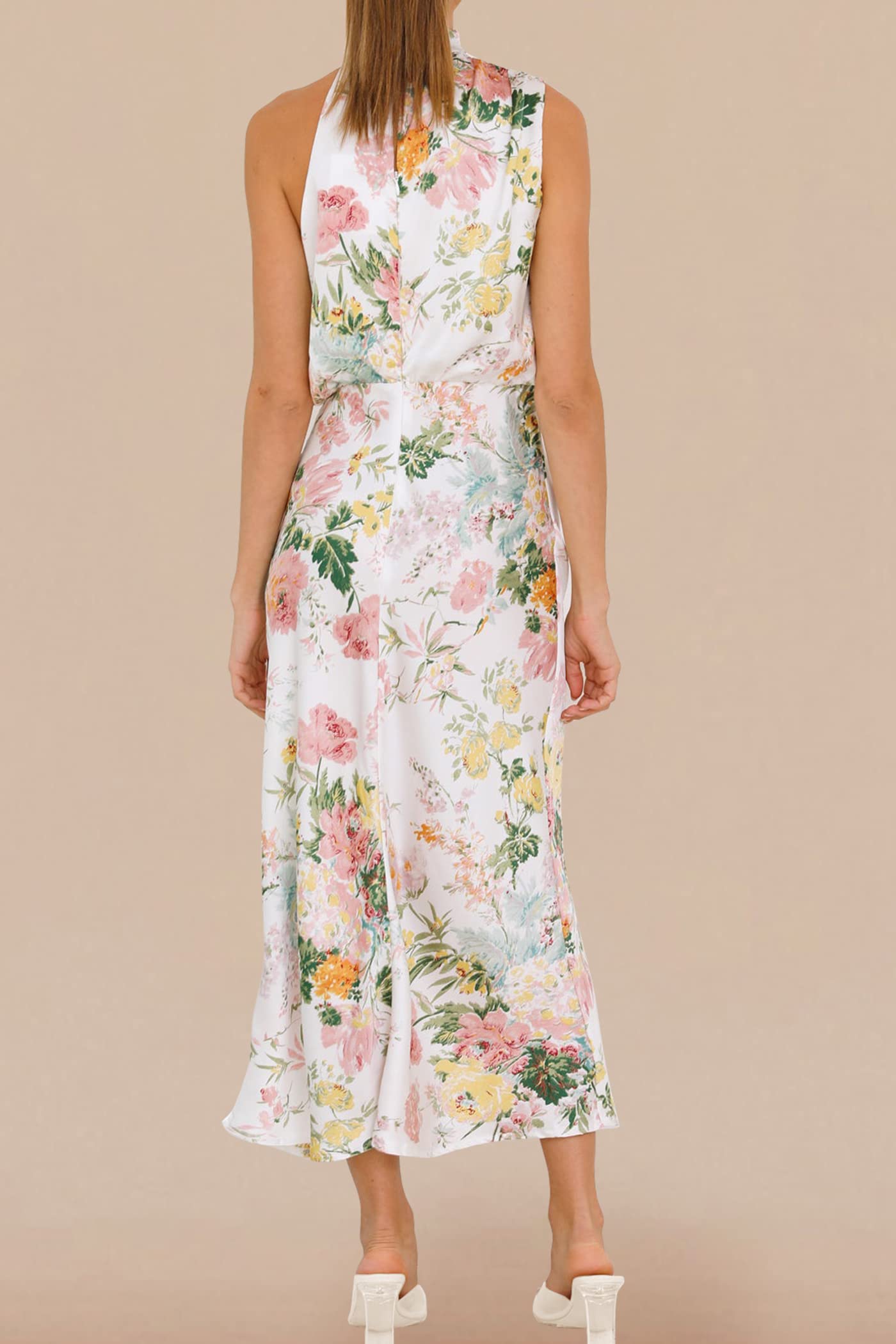 Women's Summer Satin Maxi Cocktail Dress