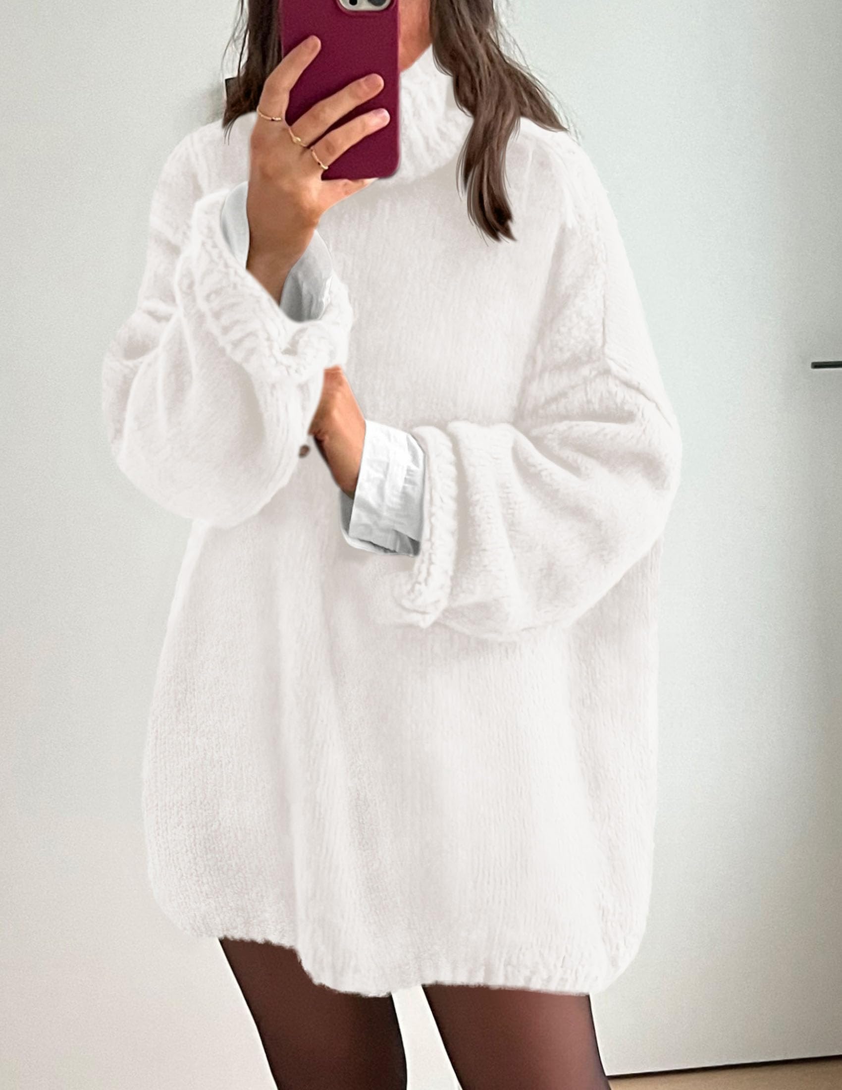 Women's Cozy Chunky Knit Oversized Fall Turtleneck Sweaters