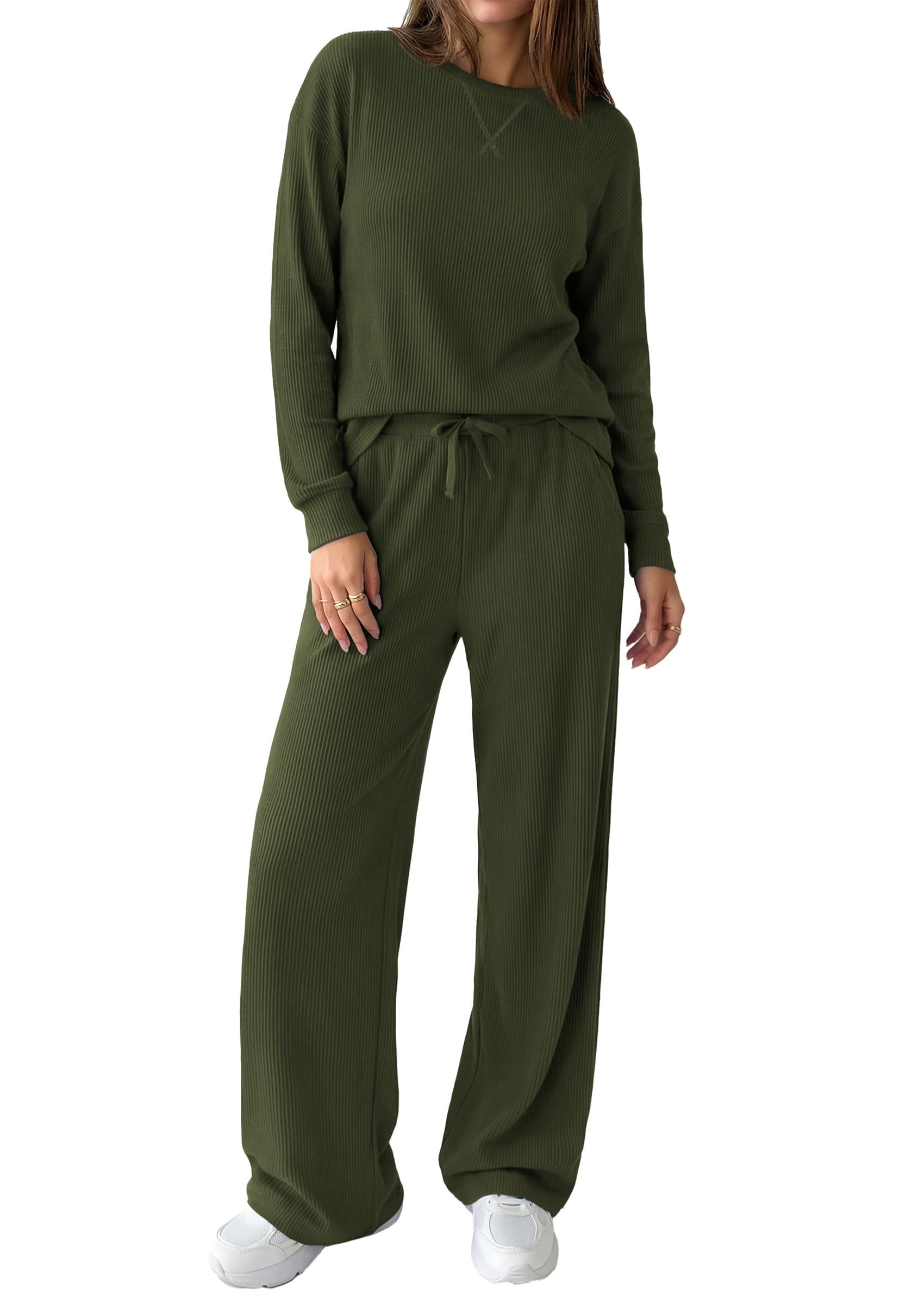 Women Matching Lounge Sets Fall 2 Piece Airport Travel Outfit