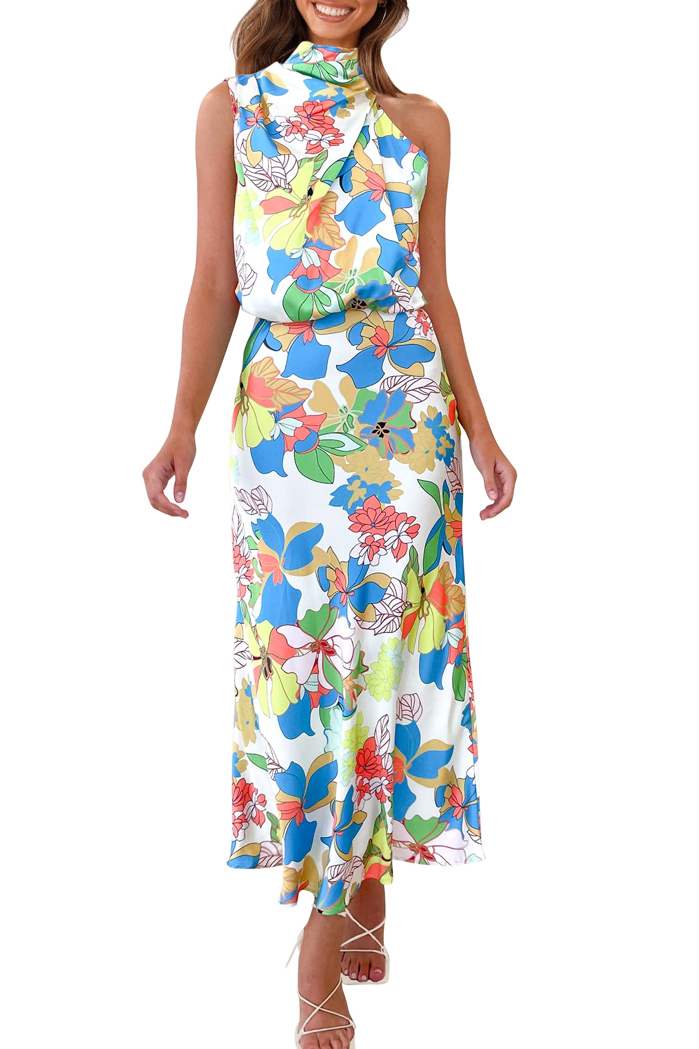 Women's Summer Satin Maxi Cocktail Dress