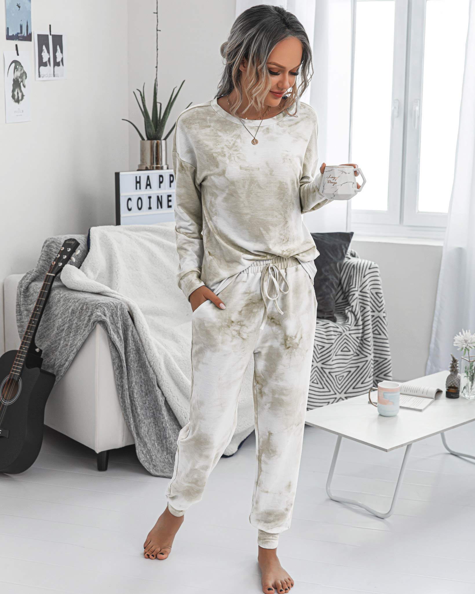 Women's Pajama Sets Casual 2 Piece Fall Matching Lounge Set