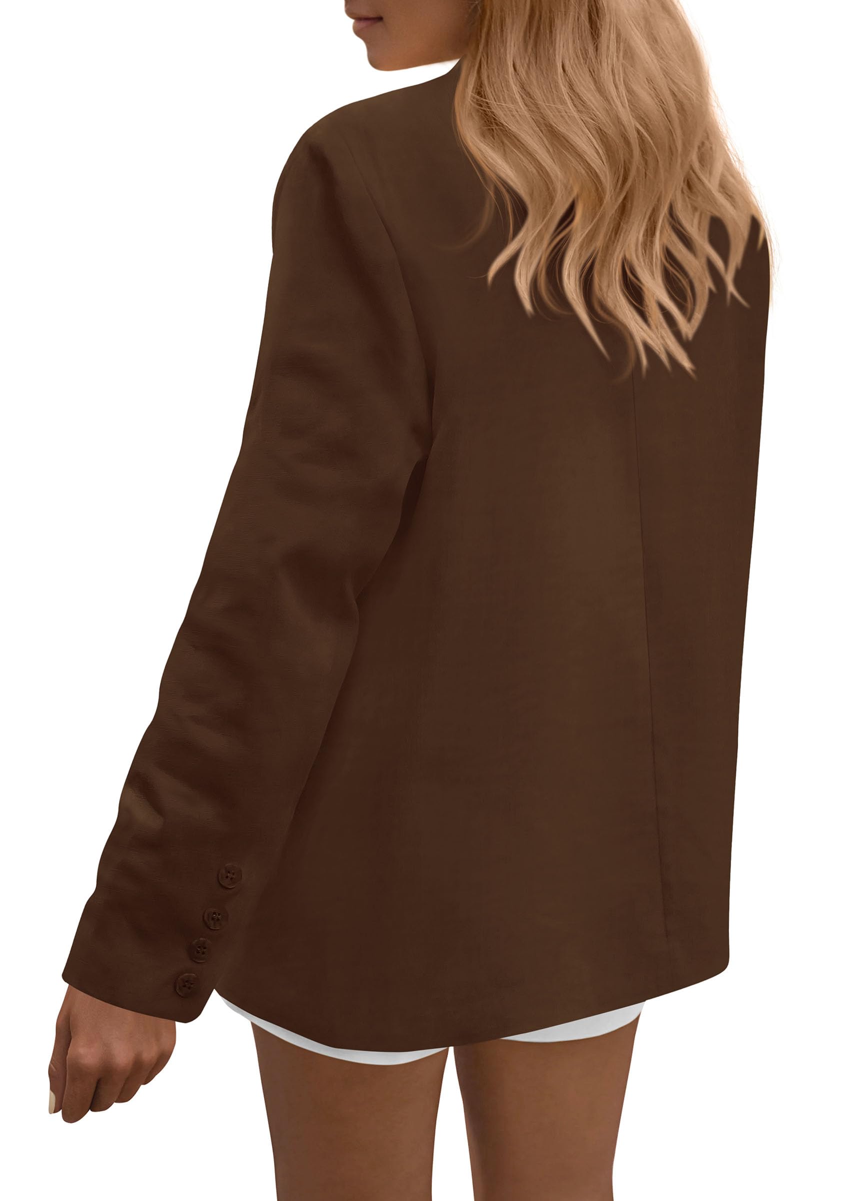 Blazers for Women Business Casual Outfits Brown,S