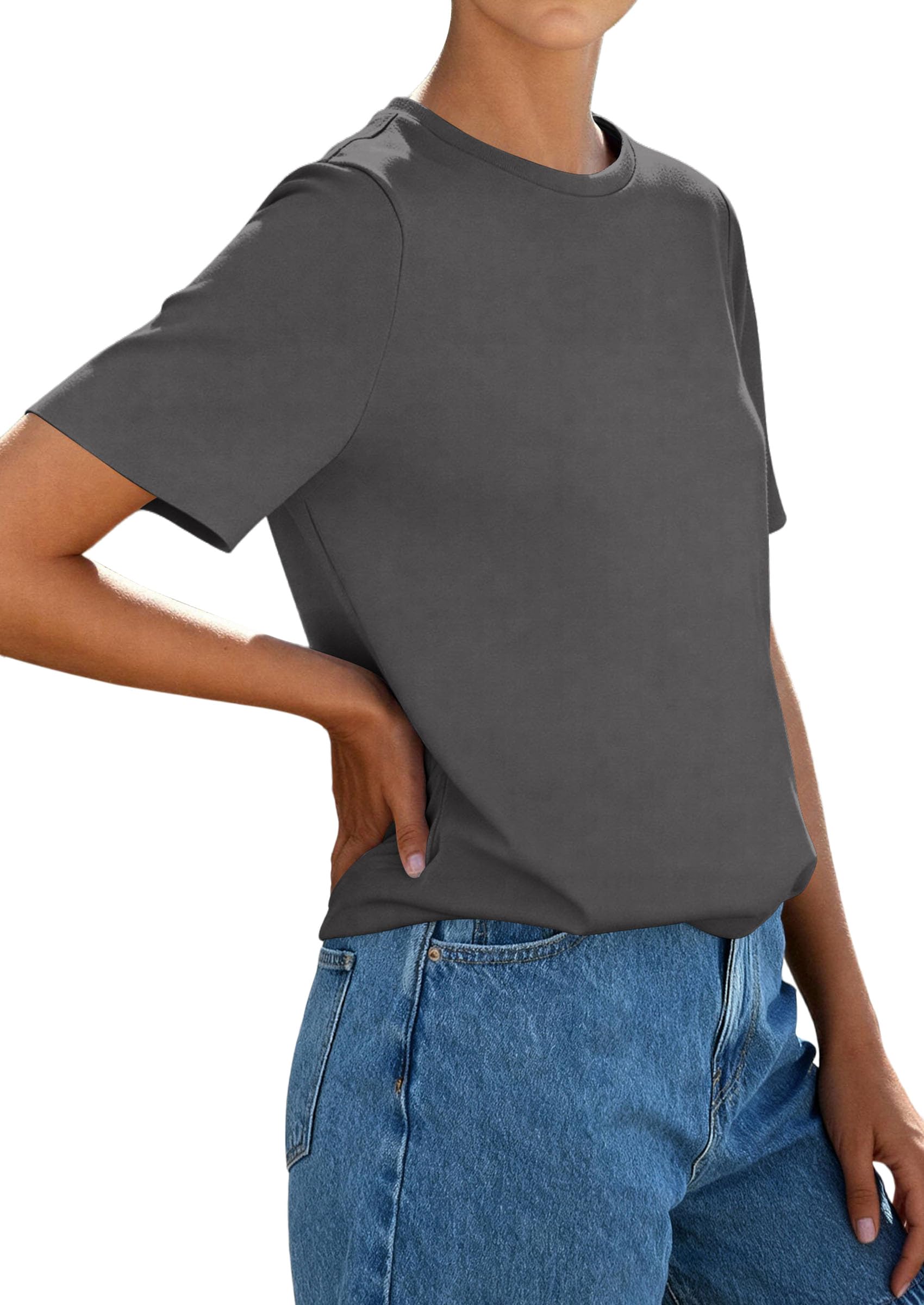 Women's Short Sleeve Cotton Tops Summer Casual T-Shirt 2026