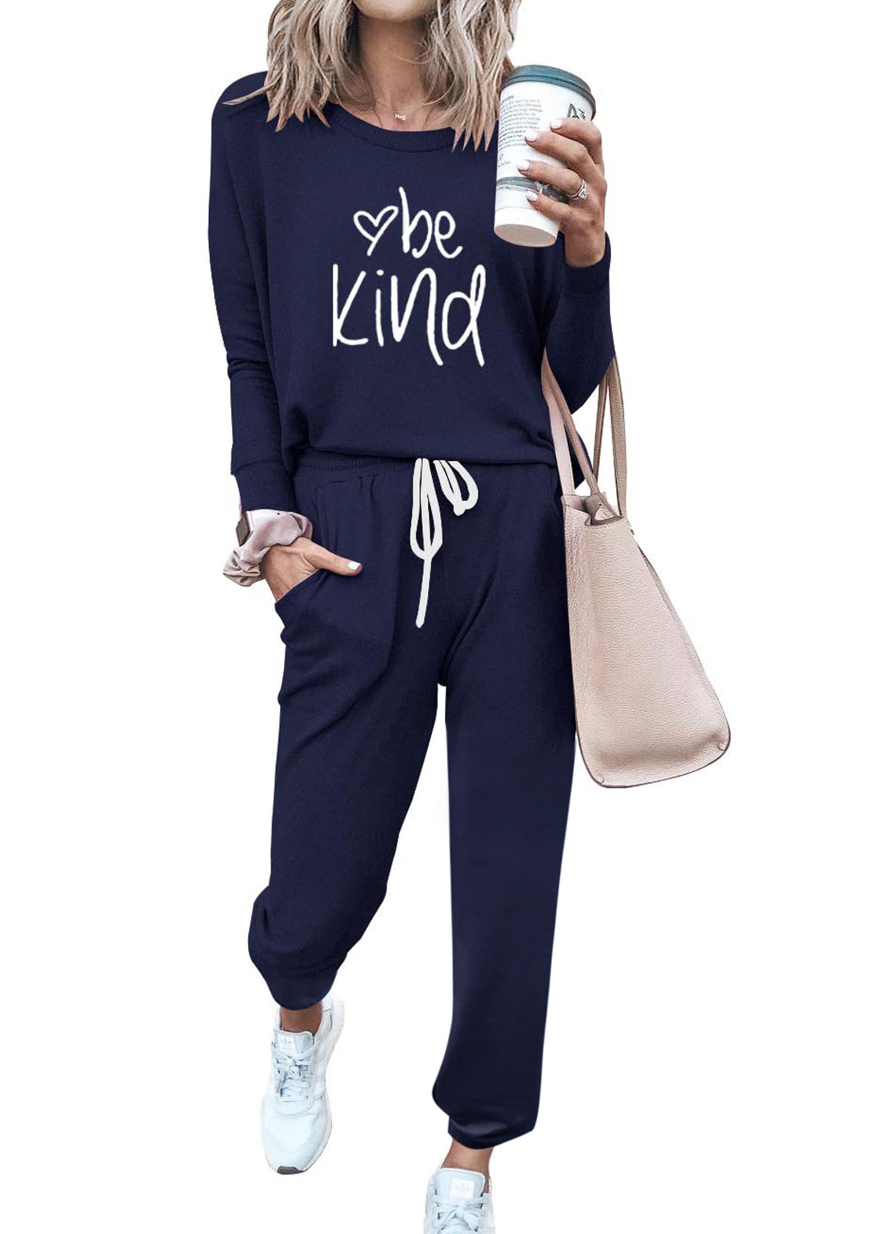 Airport Travel Outfit Women Fall 2 Piece Matching Lounge Sets
