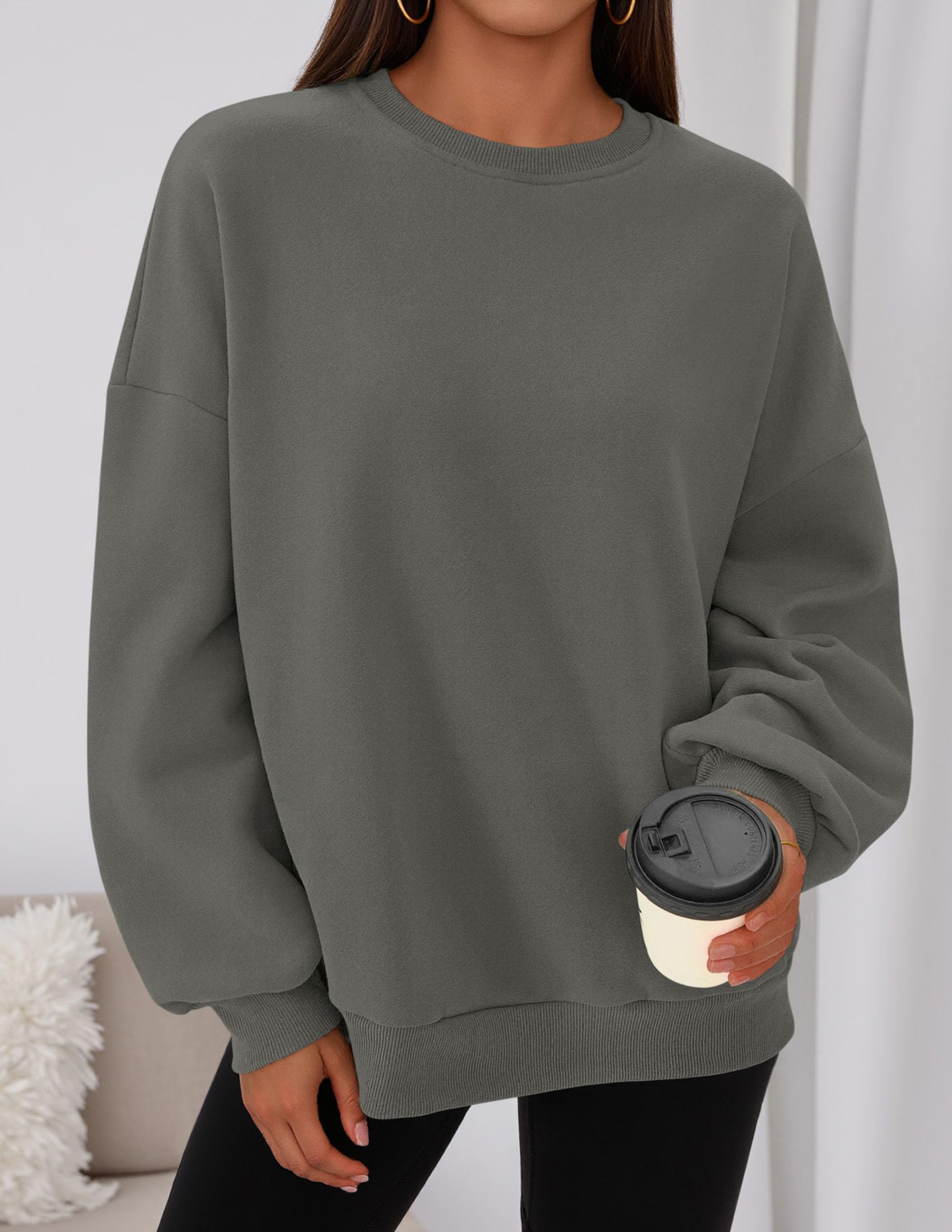 Womens Oversized Crewneck Sweatshirt 2026 Fall Outfits