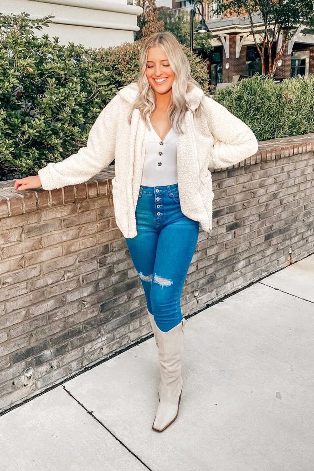 Oversized Sherpa Fleece Jacket Women's Winter Coats Outerwear