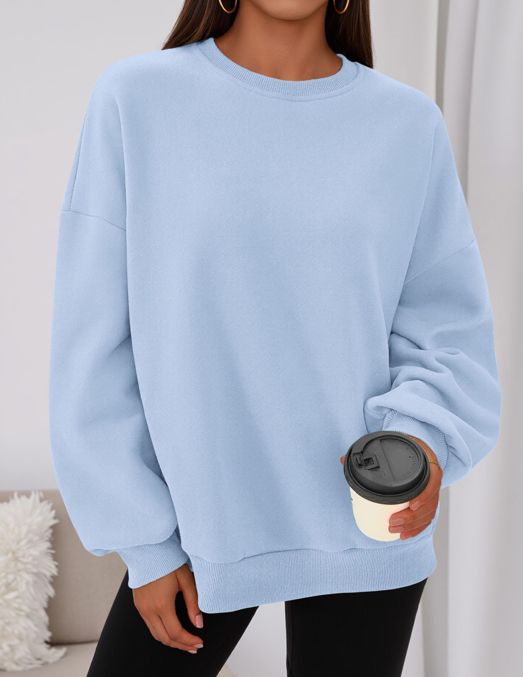 Womens Oversized Crewneck Sweatshirt 2026 Fall Outfits