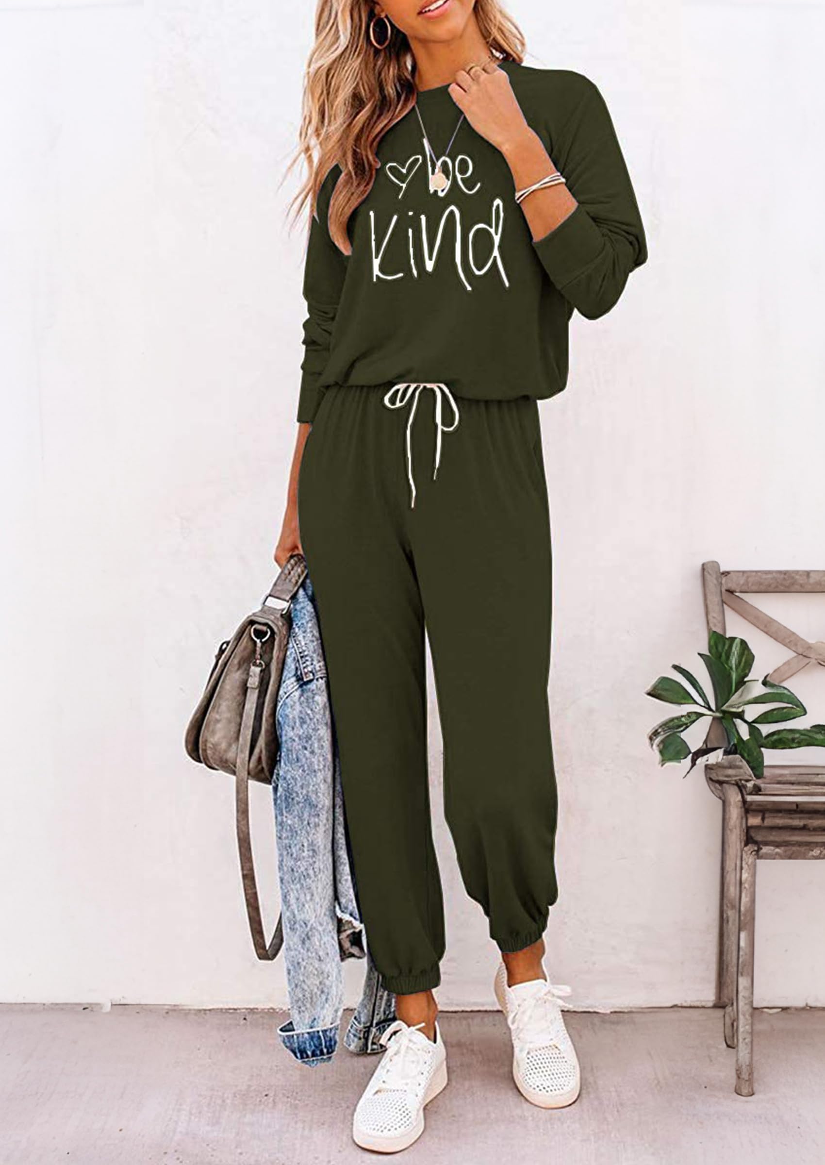 Airport Travel Outfit Women Fall 2 Piece Matching Lounge Sets