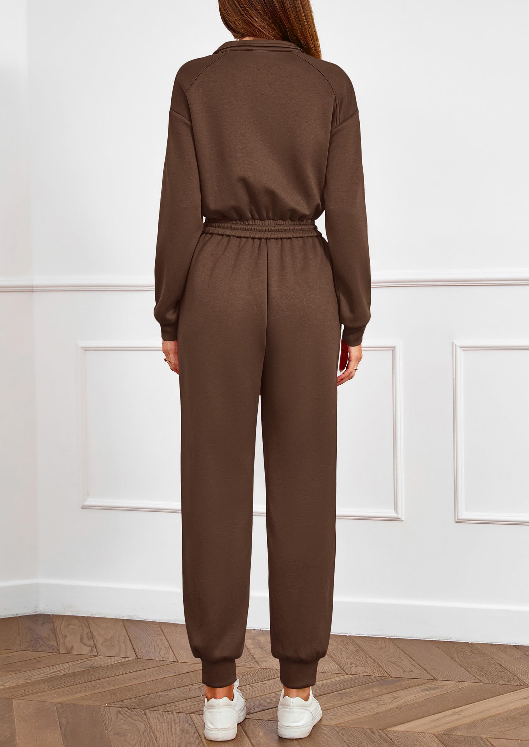 Long Sleeve Jumpsuits for Women Fall One Piece Travel Outfits