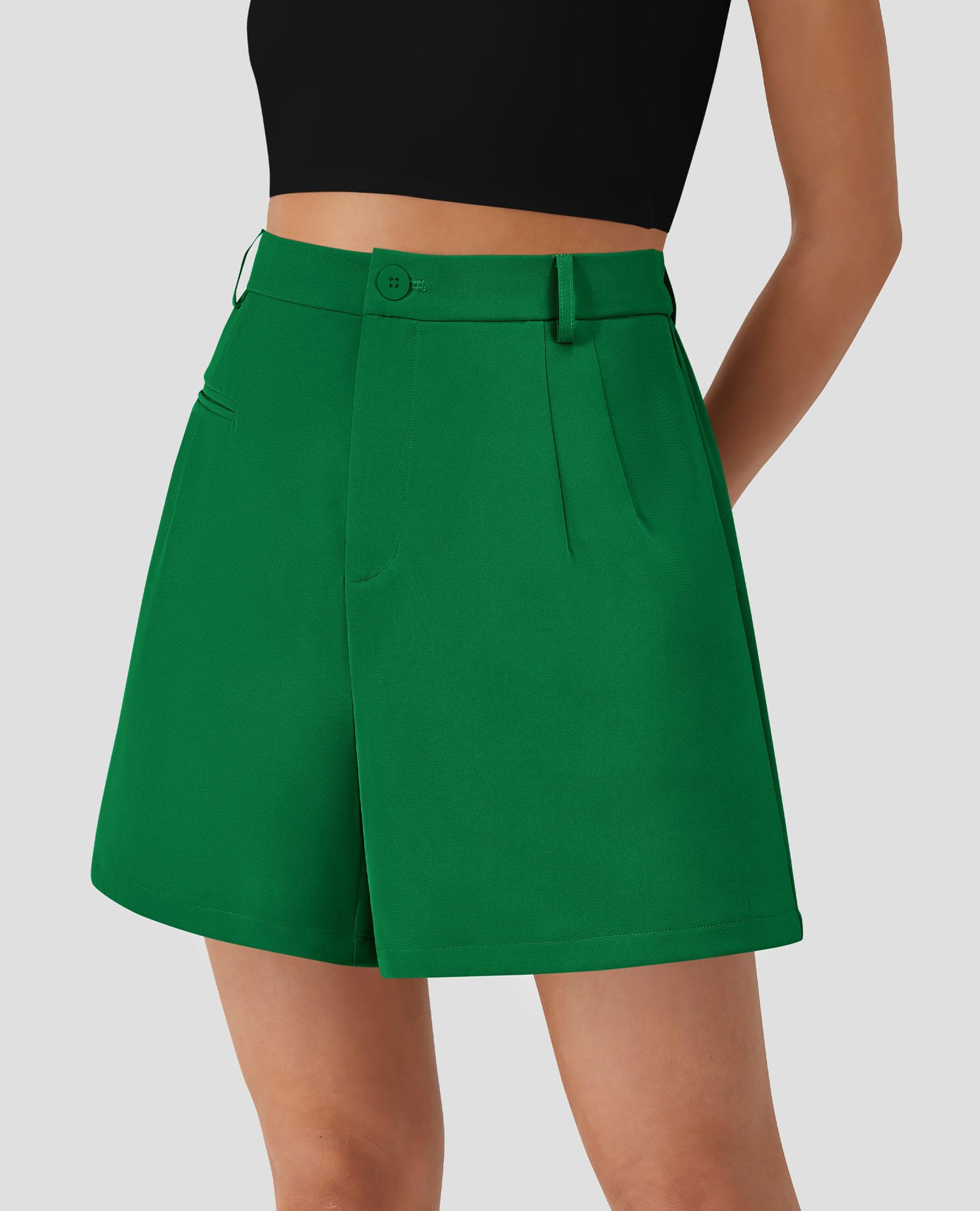 Women's Summer Shorts Business Casual Outfits,Green,S