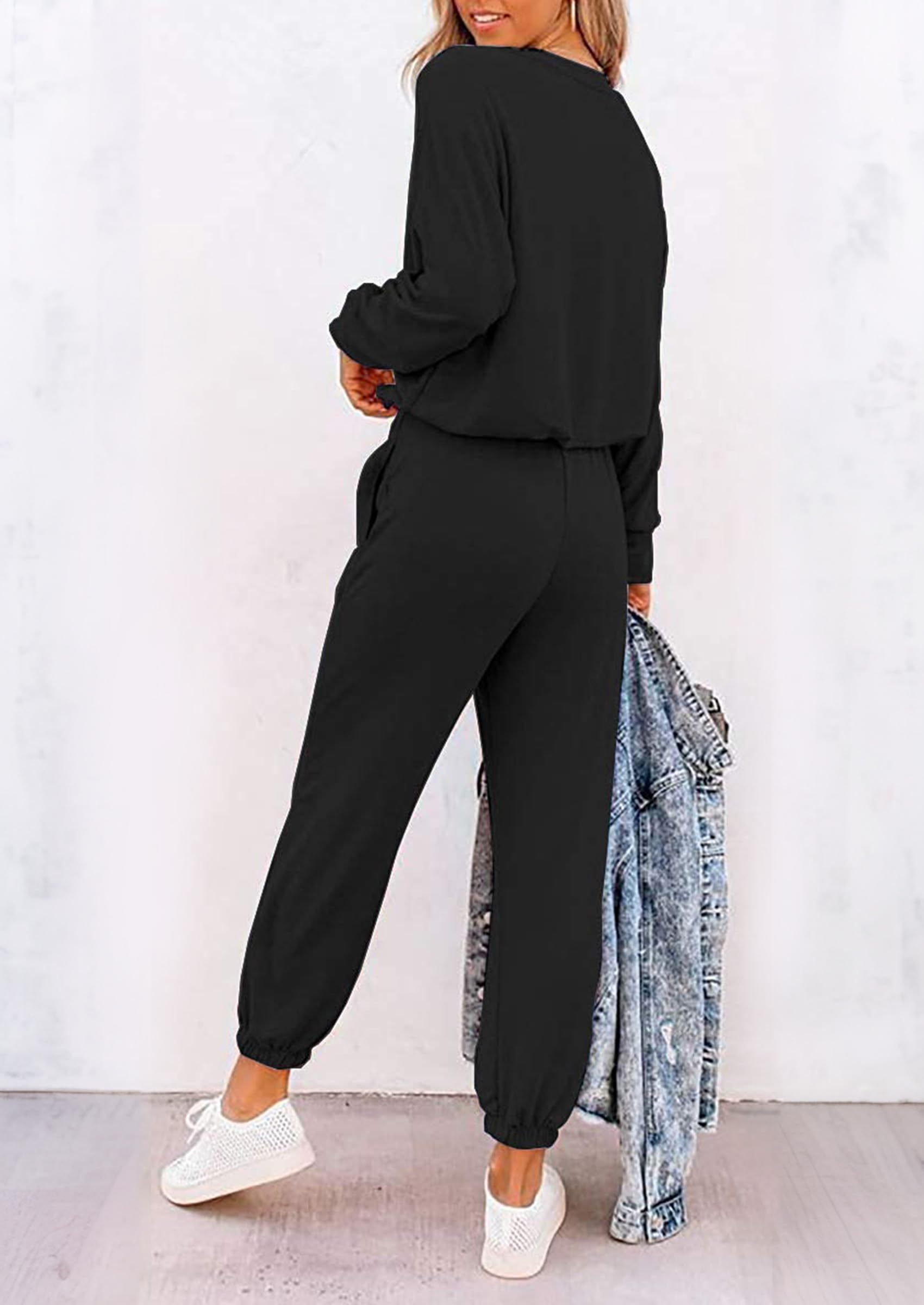 Airport Travel Outfit Women Fall 2 Piece Matching Lounge Sets
