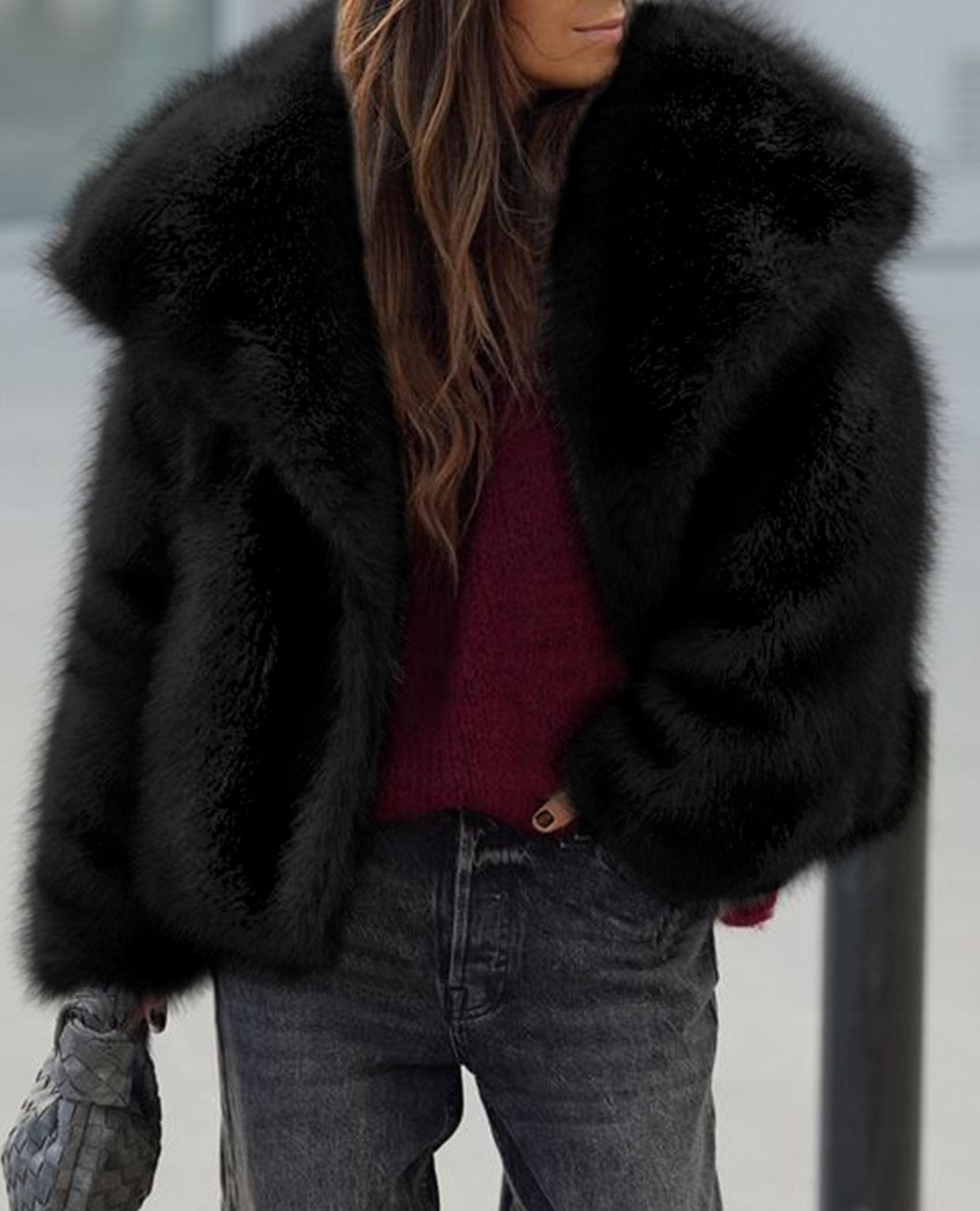 Womens Winter Coats Faux Fur Oversized Jackets