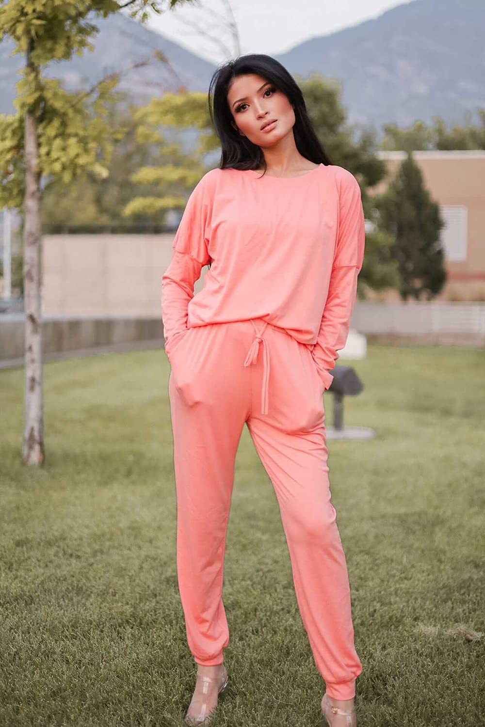 Airport Travel Outfit Women Fall 2 Piece Matching Lounge Sets