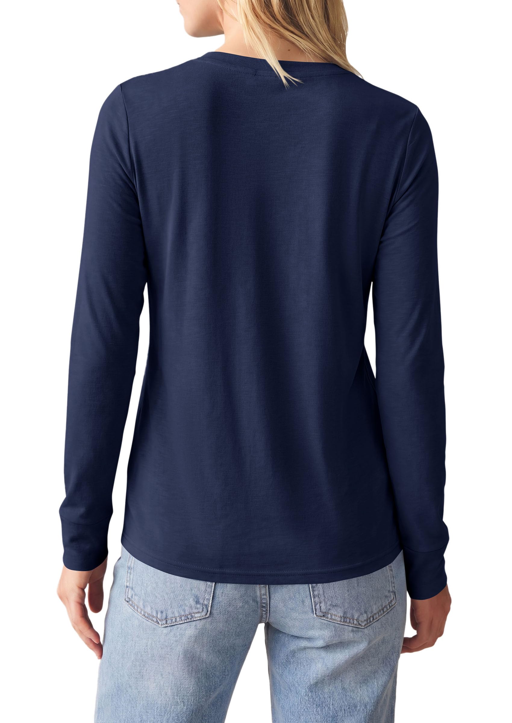 Long Sleeve Tshirts Shirts for Women Basic Casual Fall Tops