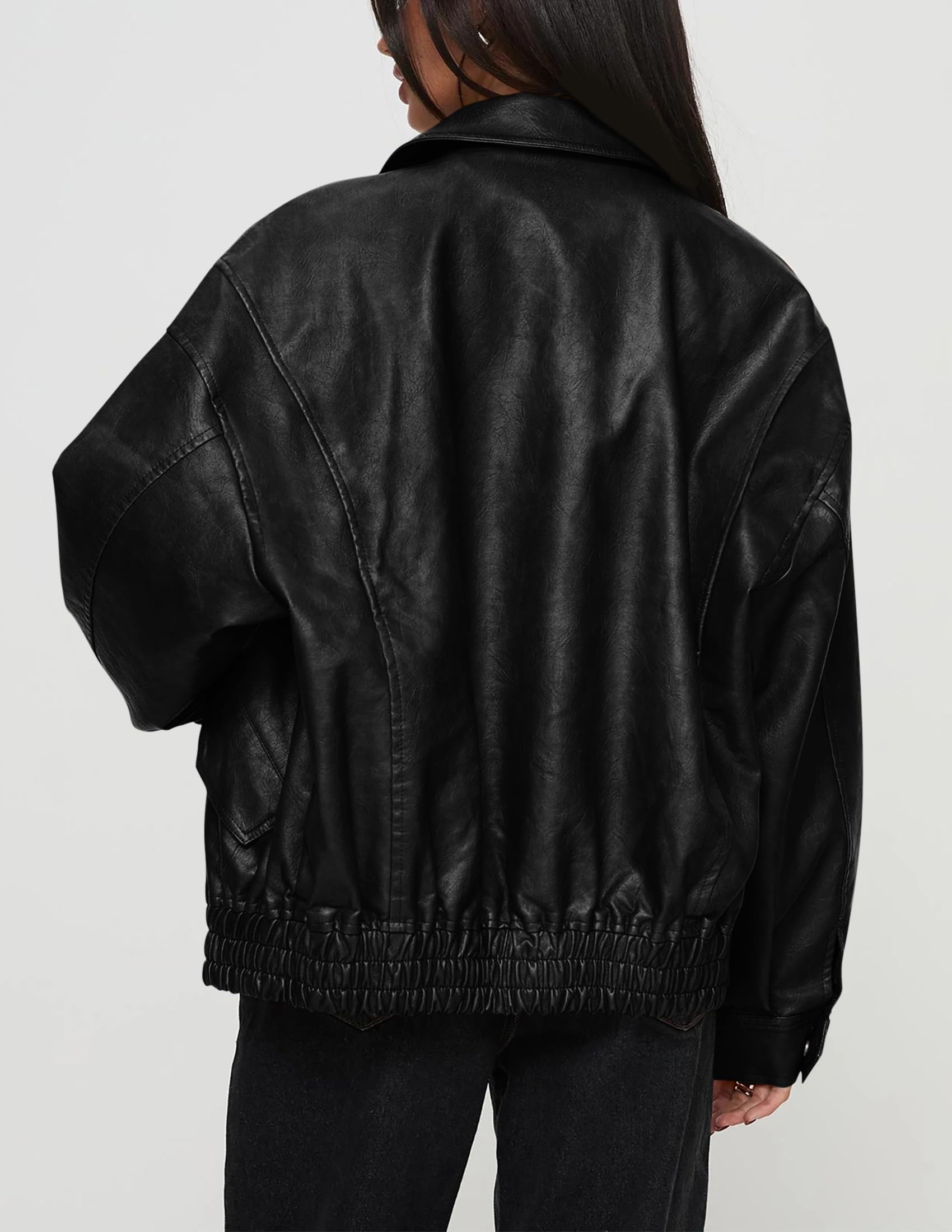 Women's Faux Leather Motorcycle Jackets(Black,X-Small)