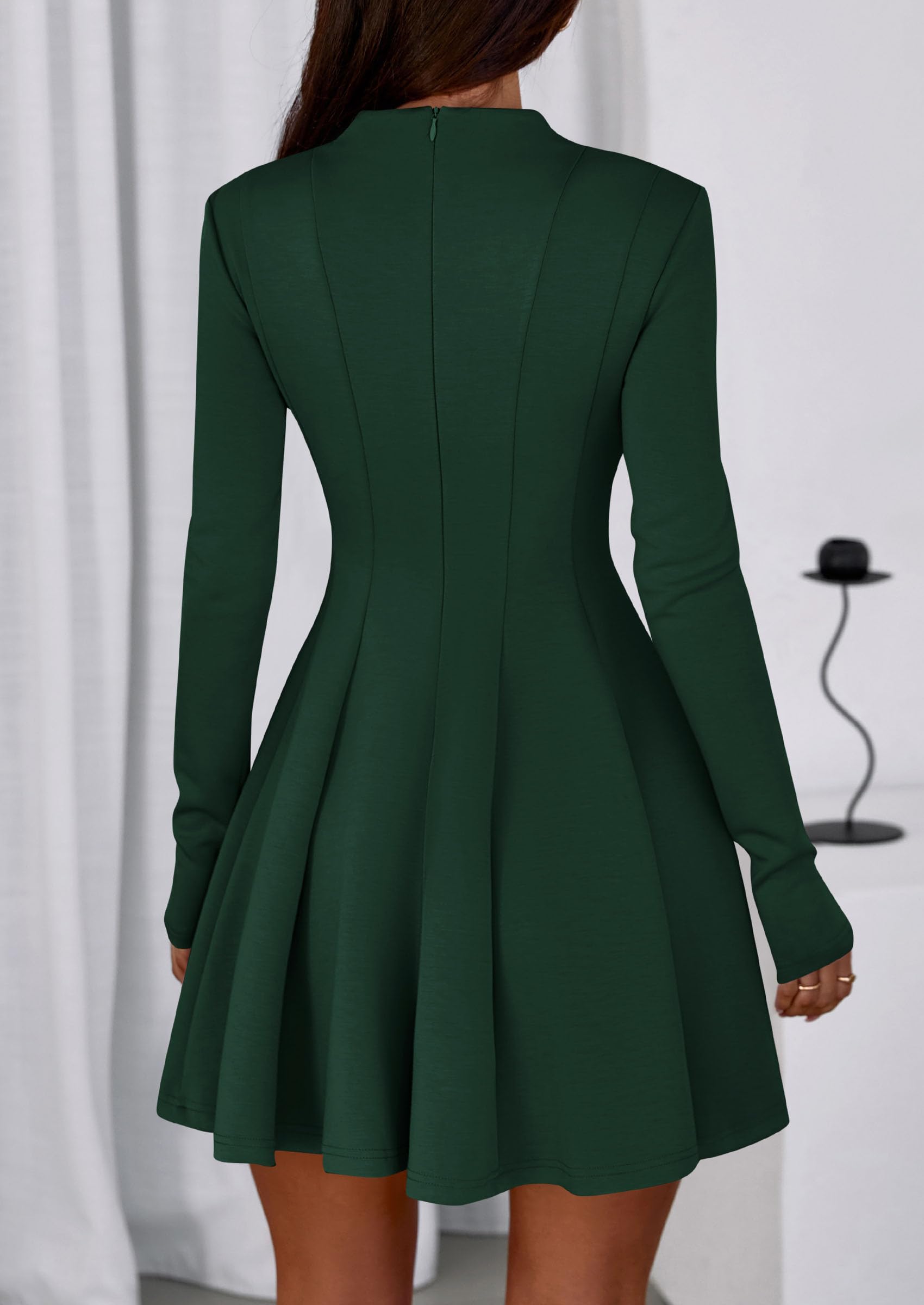 Fall Dresses for Women Long Sleeve Flowy Mini Homecoming Dress