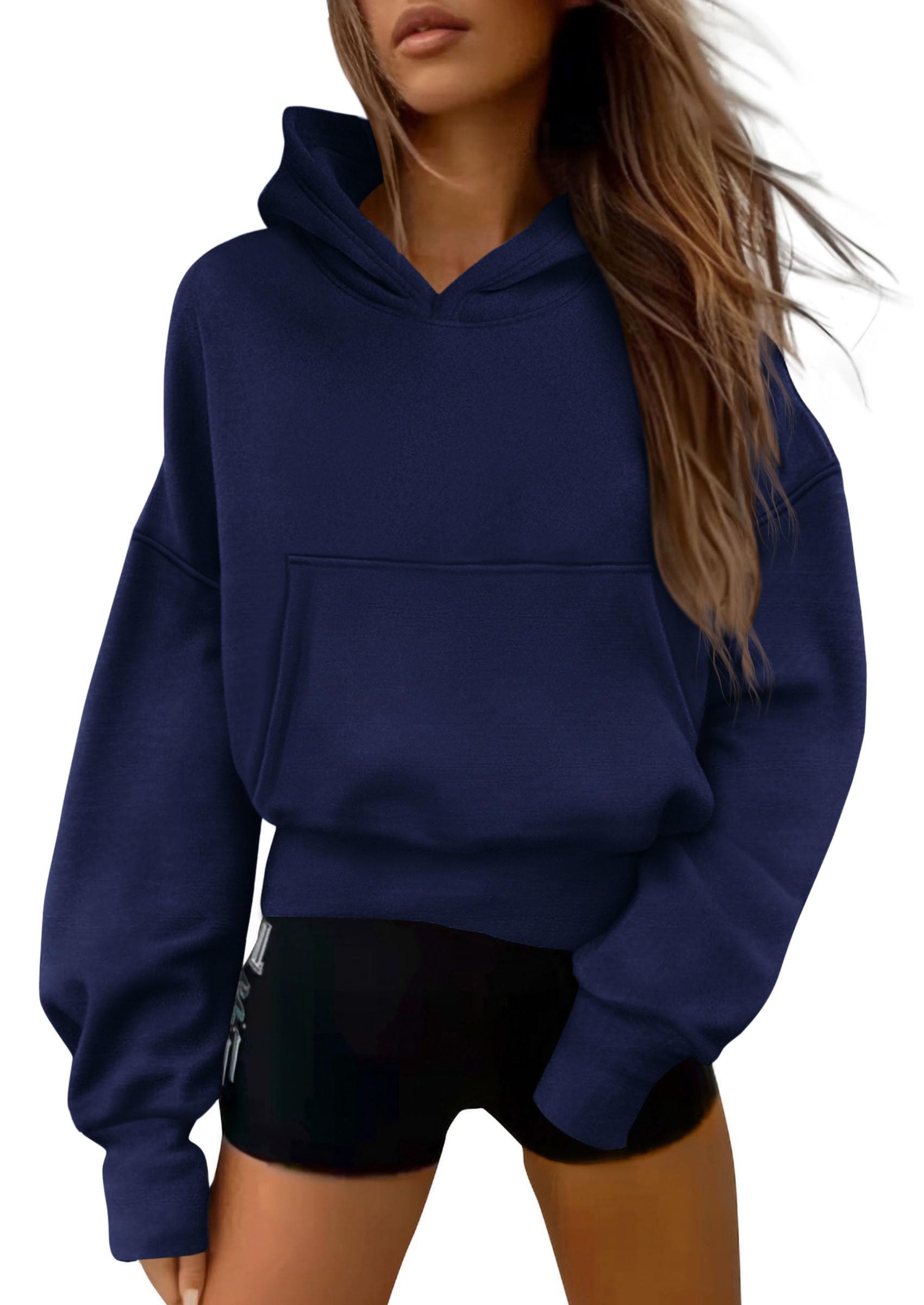 Women's Fall Half Zip Cropped Hoodie Sweatshirt