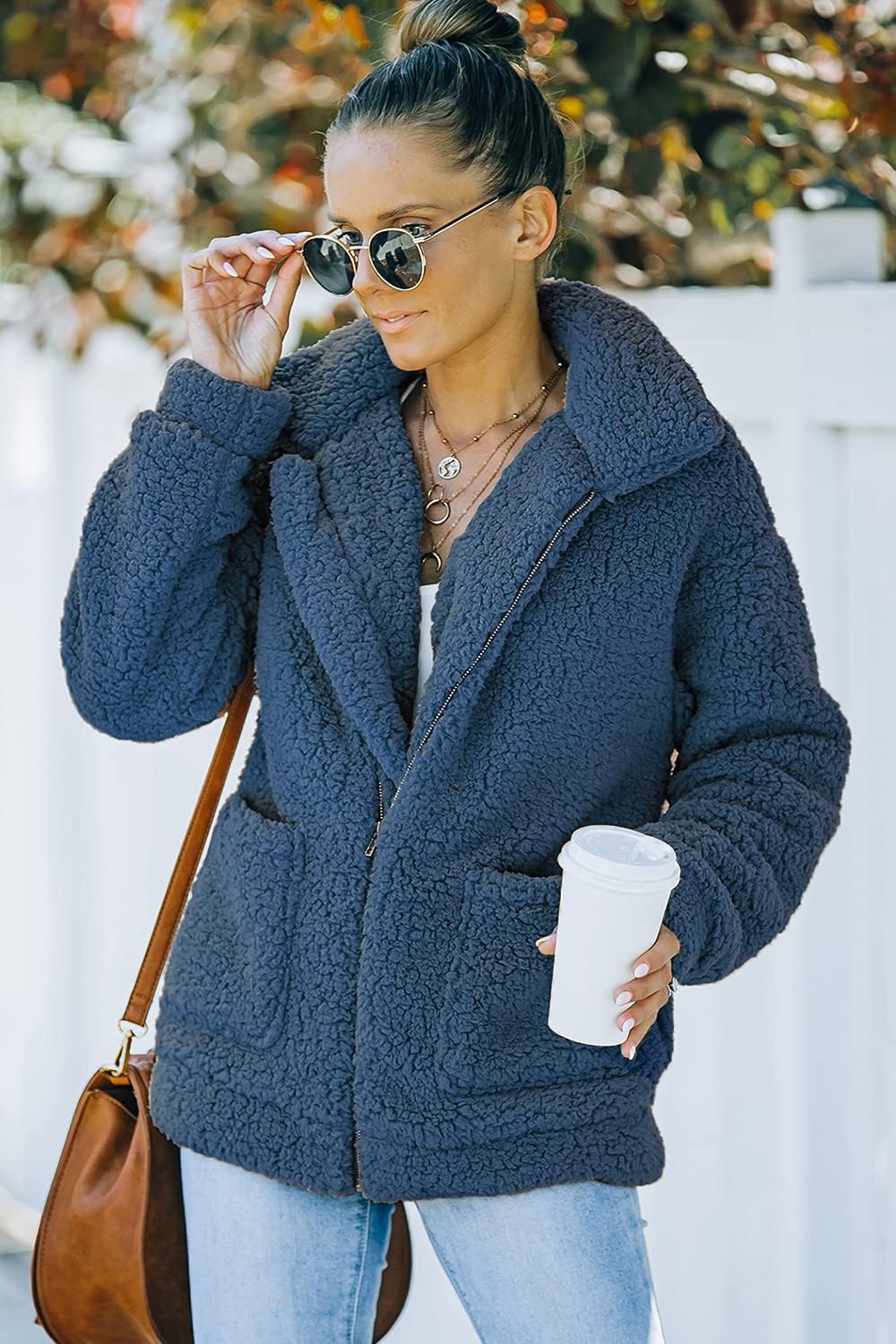 Oversized Sherpa Fleece Jacket Women's Winter Coats Outerwear