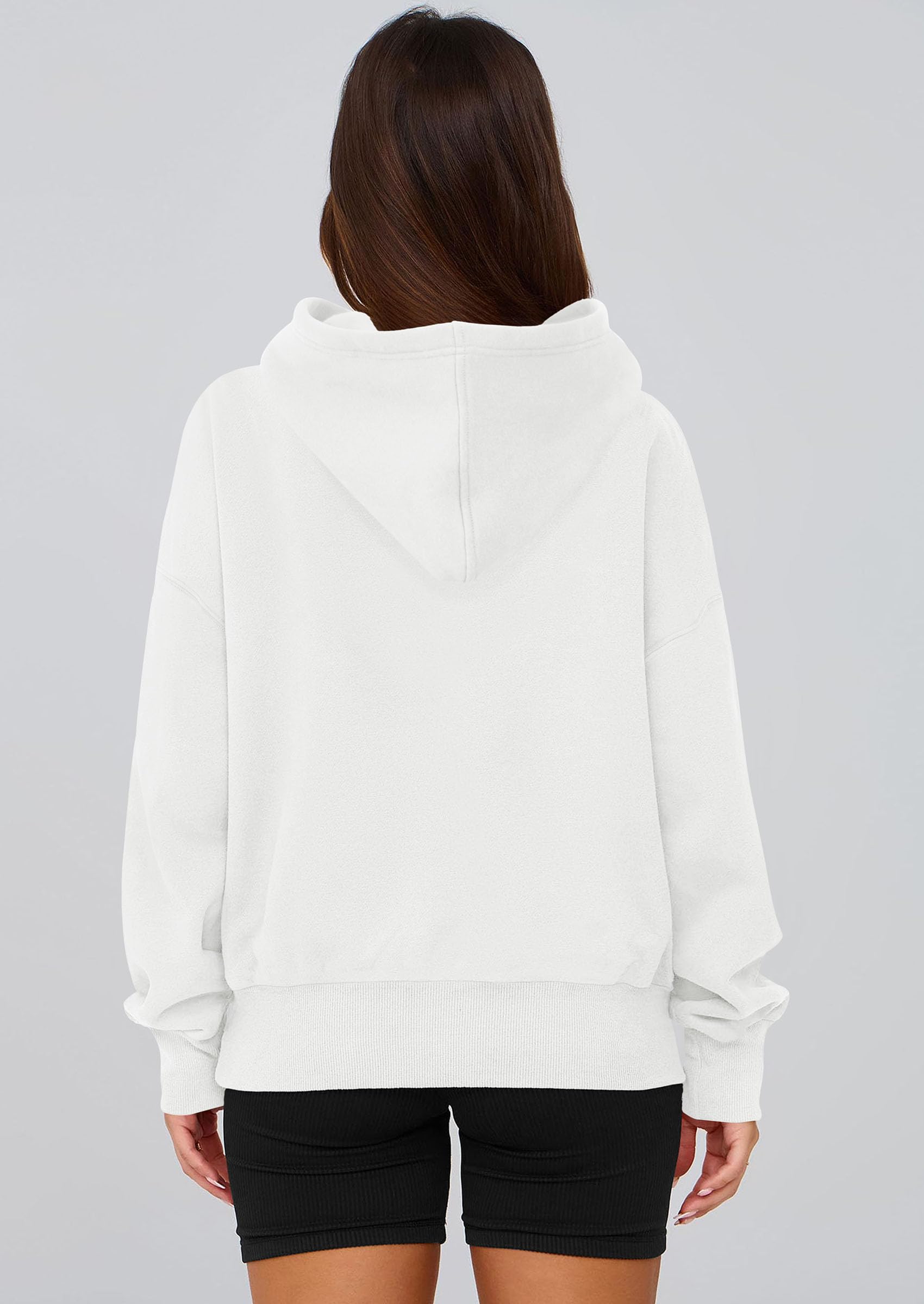 Women's Fall Half Zip Cropped Hoodie Sweatshirt