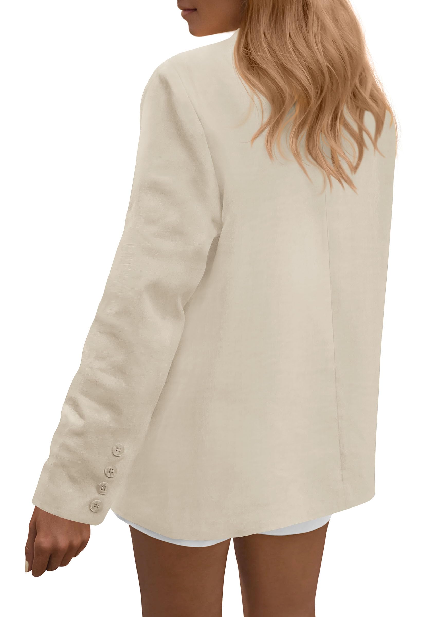 Blazers for Women Business Casual Outfits Beige,M