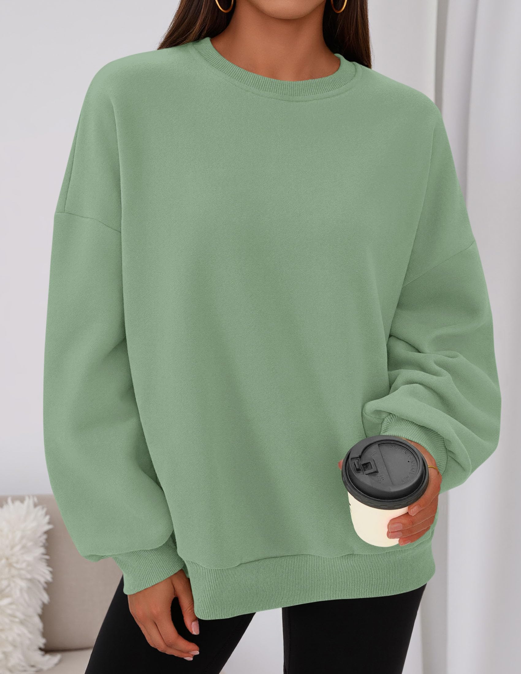 Womens Oversized Crewneck Sweatshirt 2026 Fall Outfits