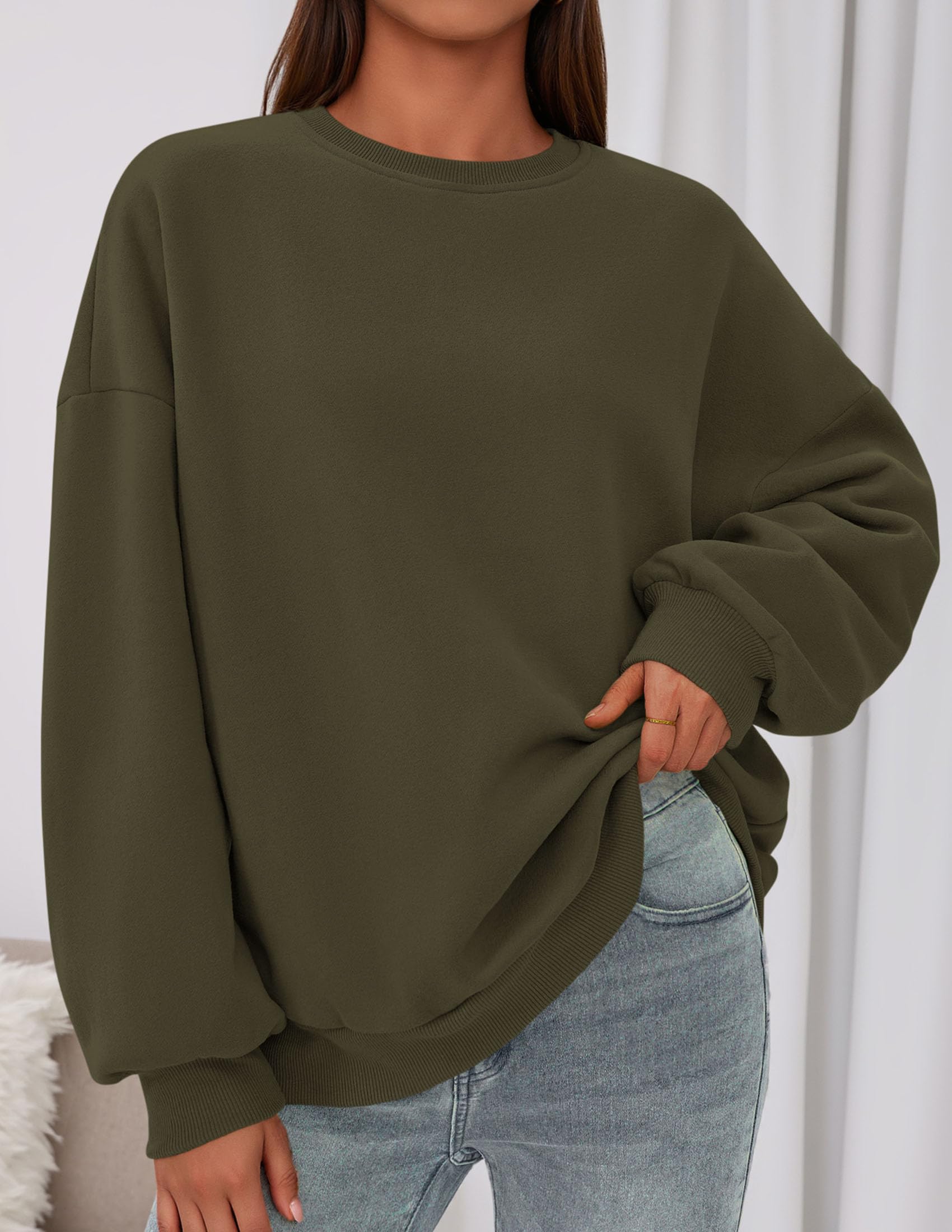 Womens Oversized Crewneck Sweatshirt 2026 Fall Outfits