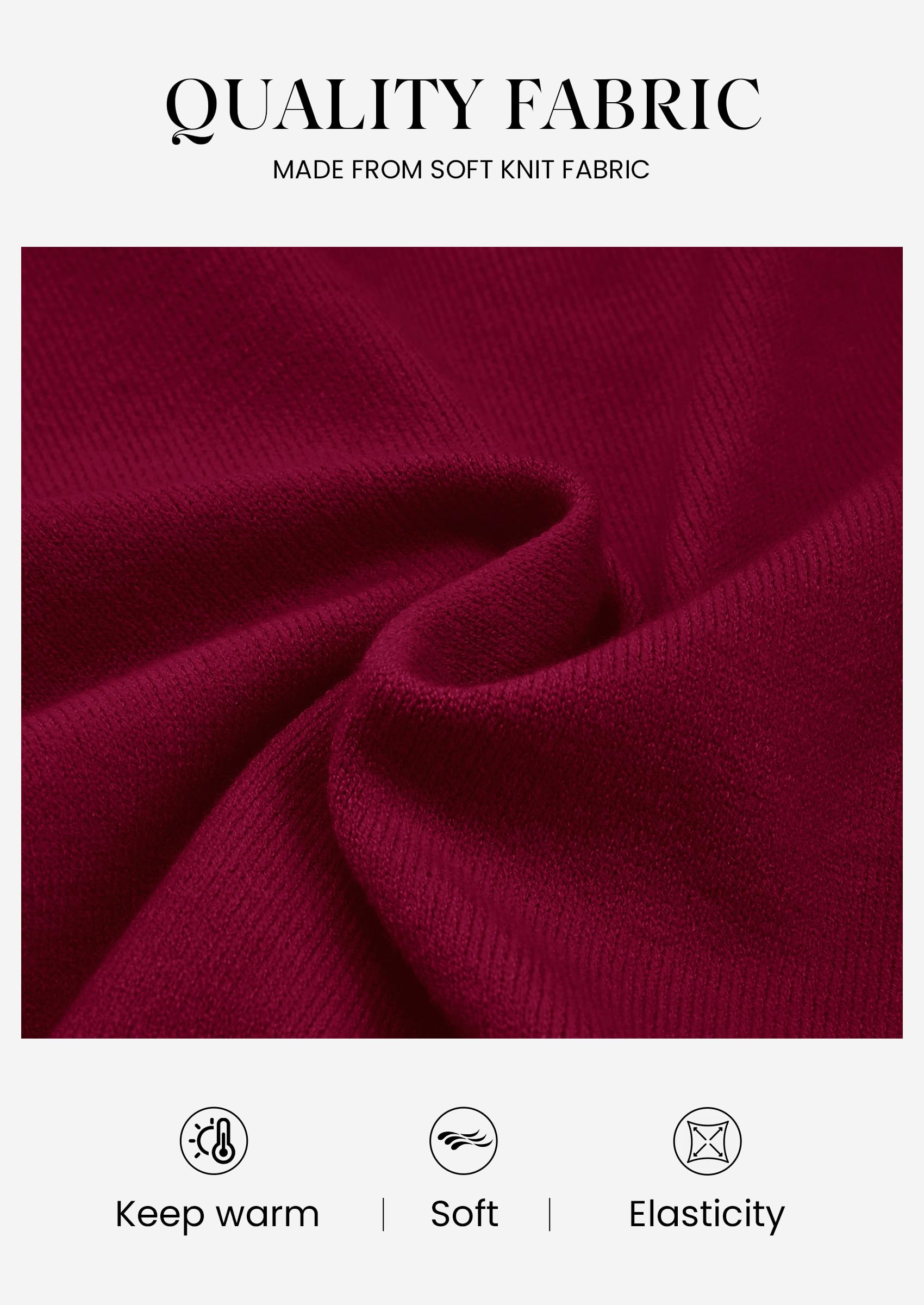 Women's Fall Cozy Sweaters Trendy Ruffle Mock Neck Pullover