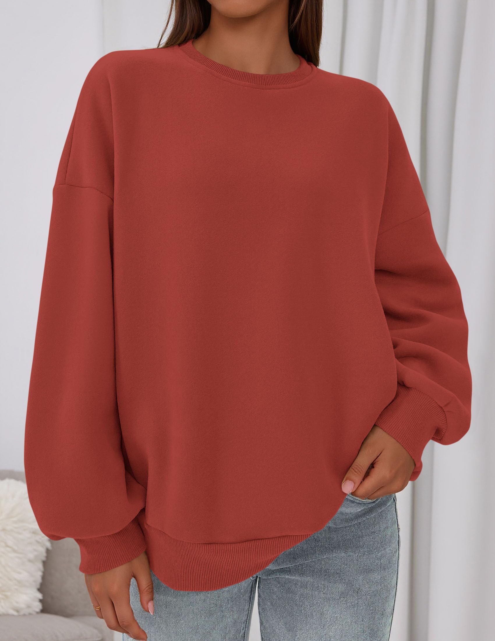 Womens Oversized Crewneck Sweatshirt 2026 Fall Outfits