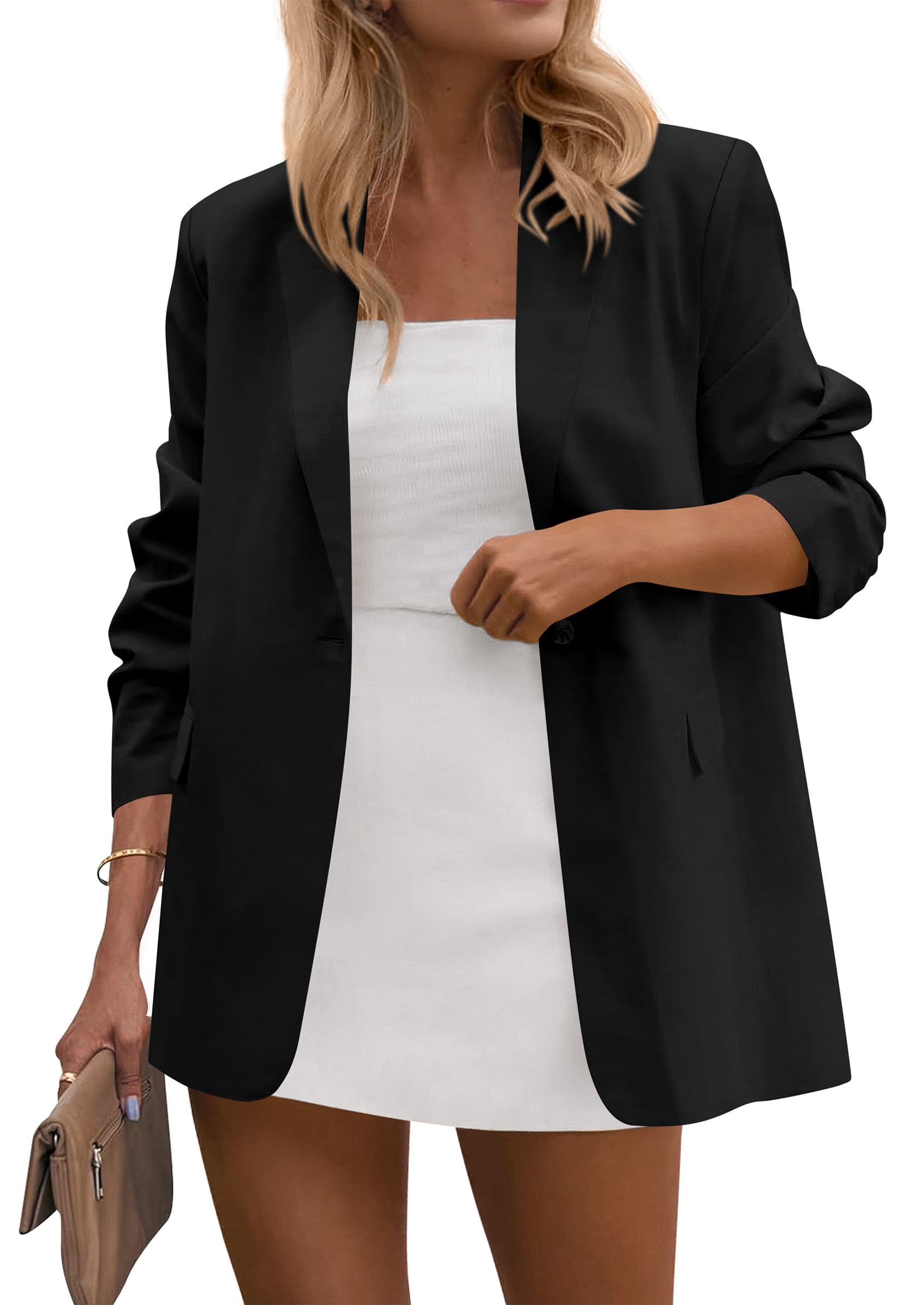 Blazers for Women Business Casual Outfits Black,S