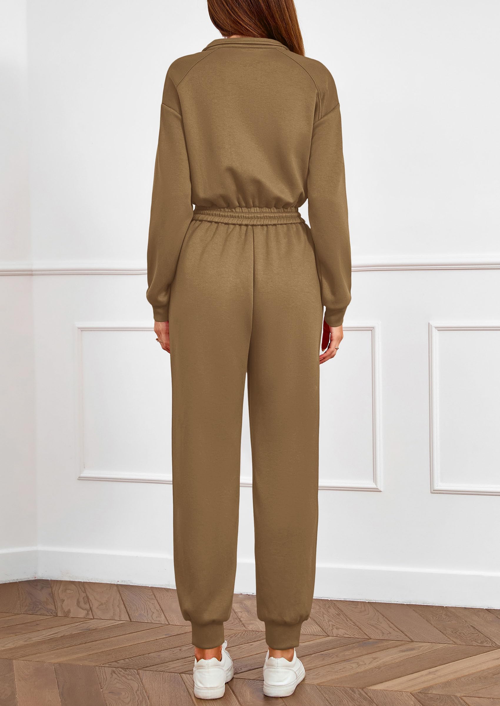 Long Sleeve Jumpsuits for Women Fall One Piece Travel Outfits