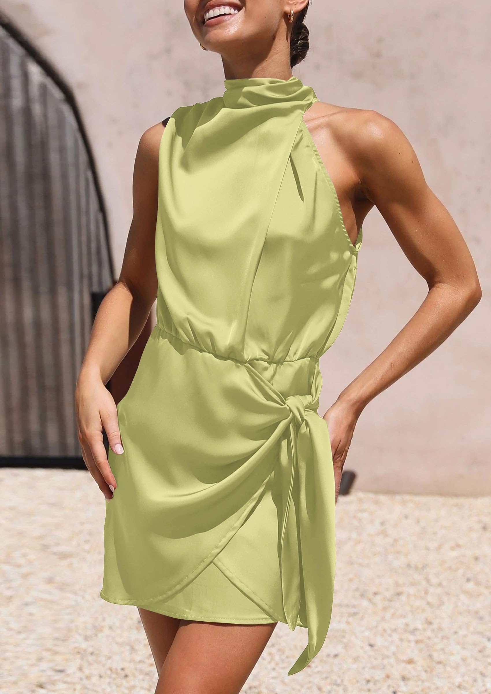 Women's Formal Short Satin Cocktail Dress