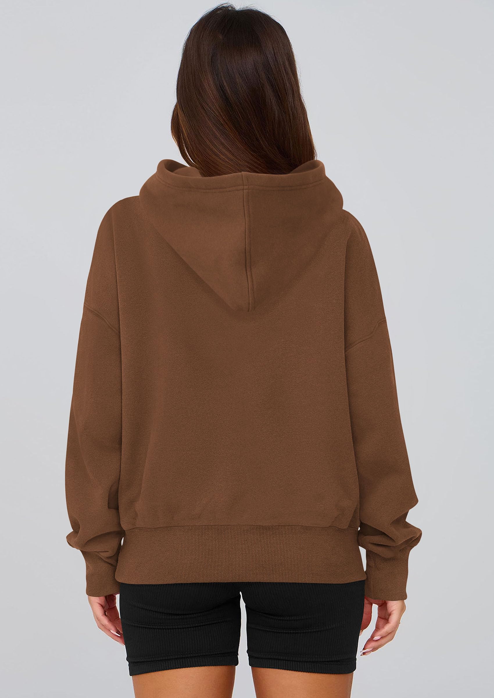 Women's Fall Half Zip Cropped Hoodie Sweatshirt