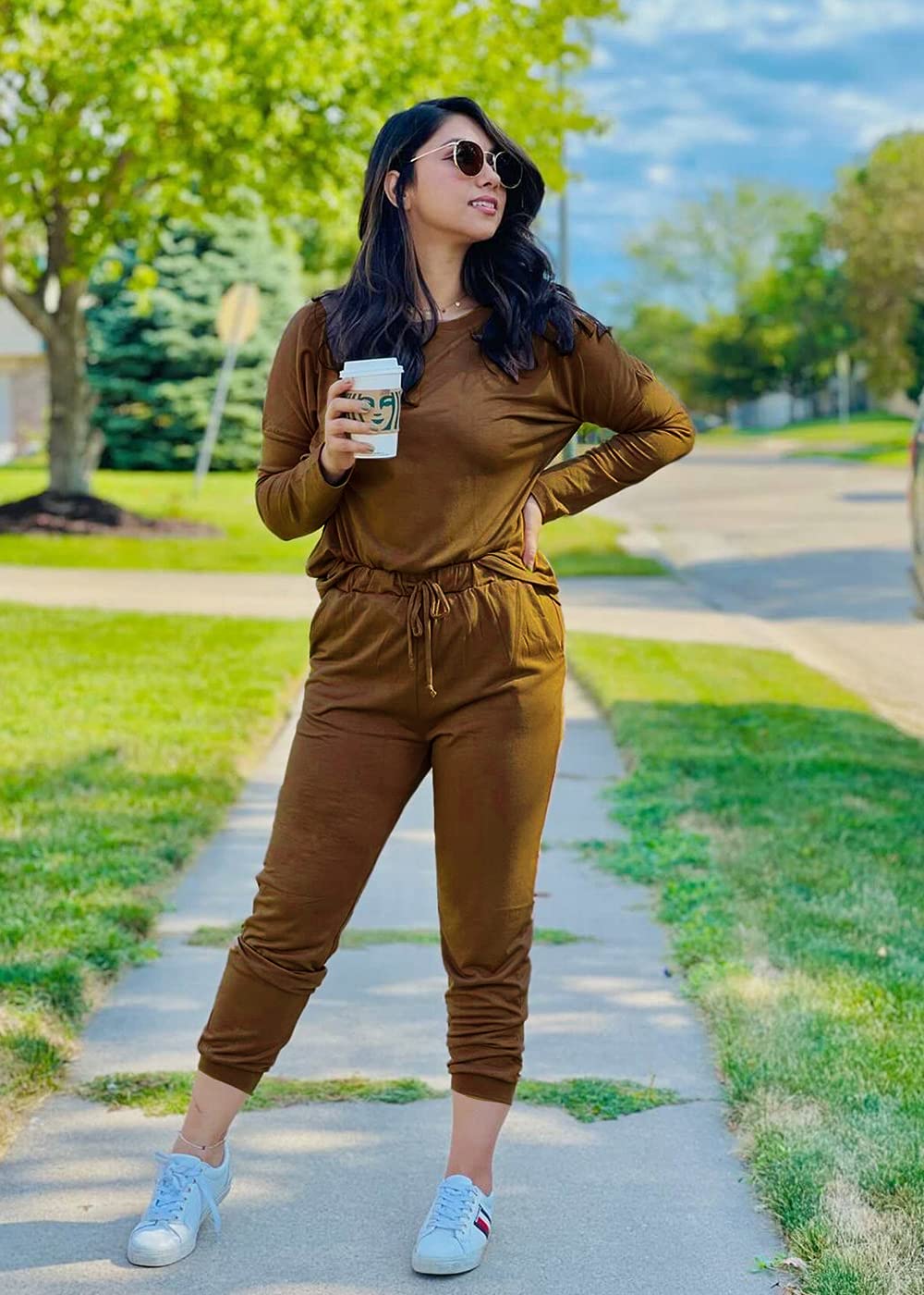 Airport Travel Outfit Women Fall 2 Piece Matching Lounge Sets