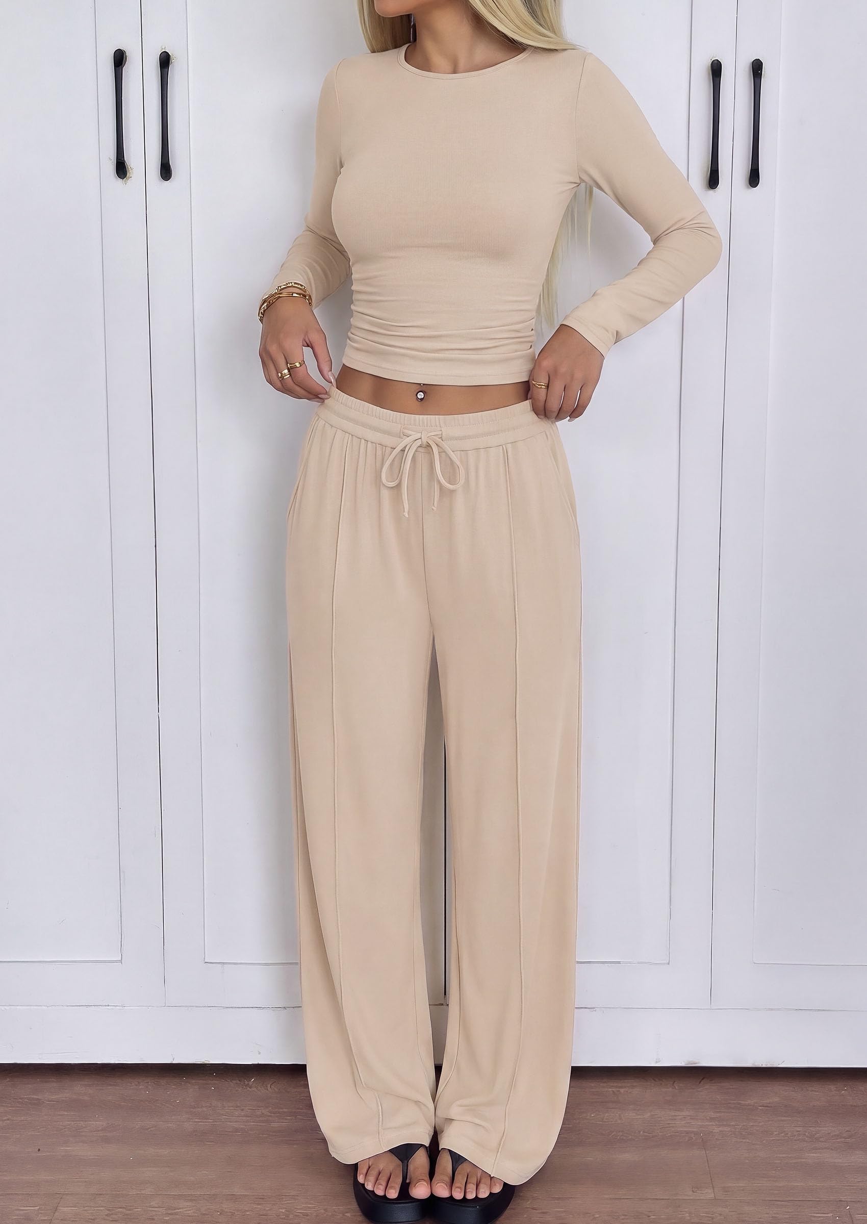 Womens 2 Piece Lounge Sets Fall Fashion Airport Travel Outfits