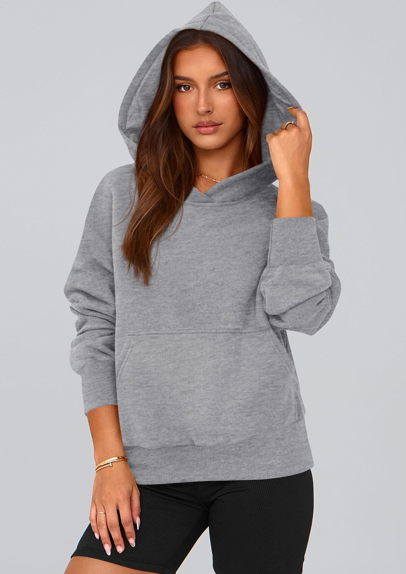 Women's Fall Half Zip Cropped Hoodie Sweatshirt