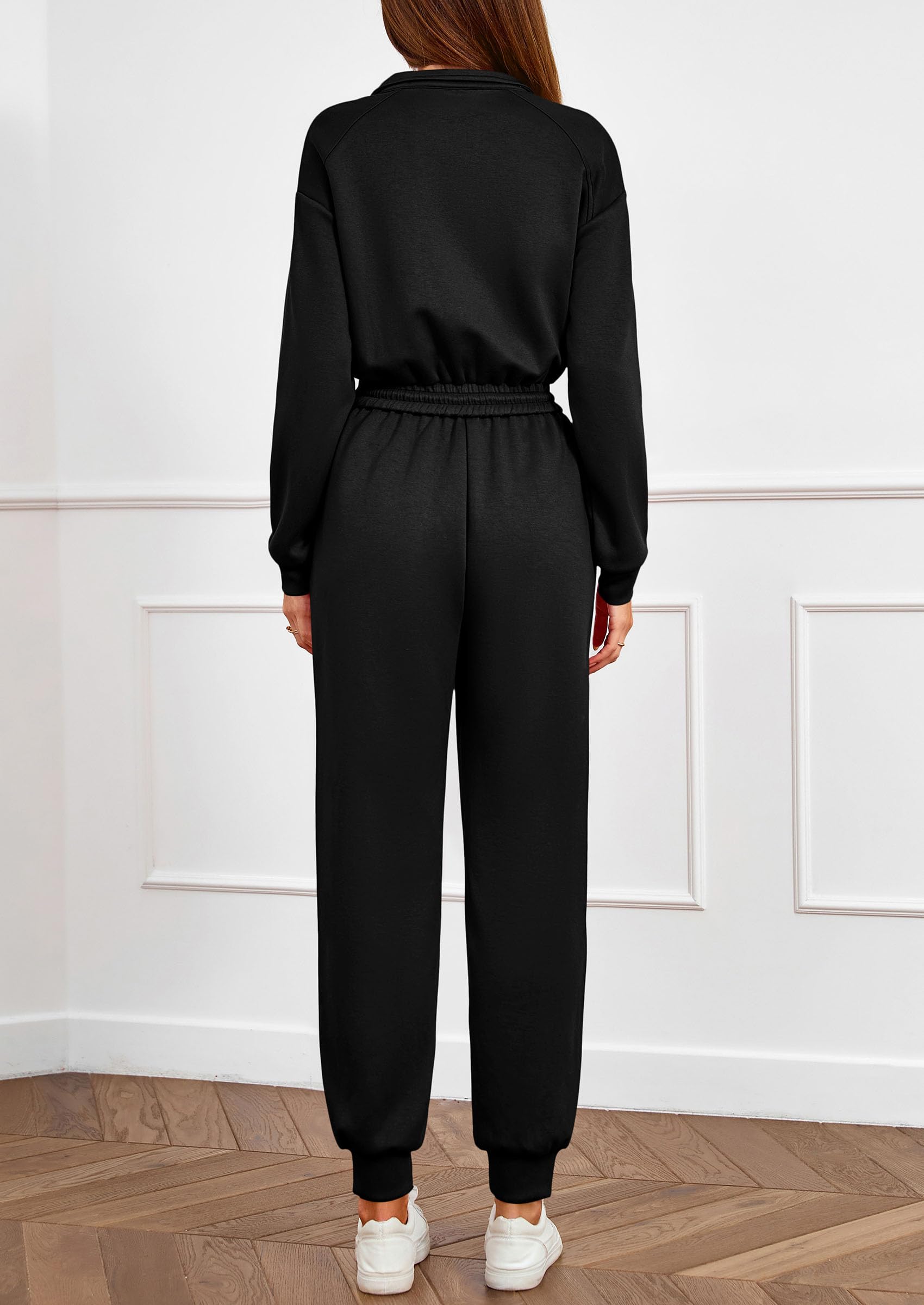 Long Sleeve Jumpsuits for Women Fall One Piece Travel Outfits