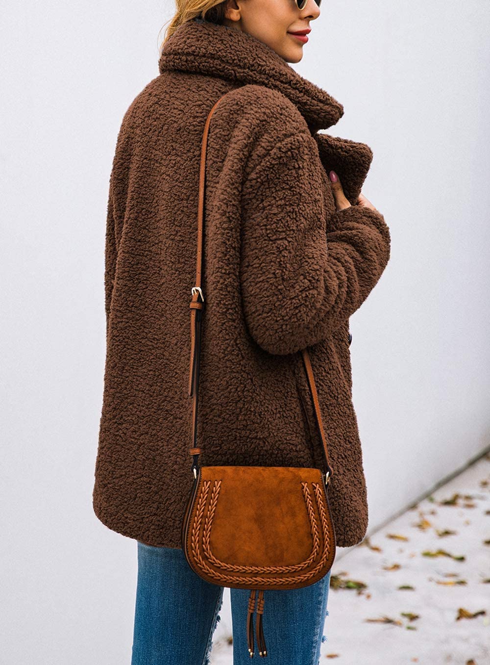 Oversized Sherpa Fleece Jacket Women's Winter Coats Outerwear