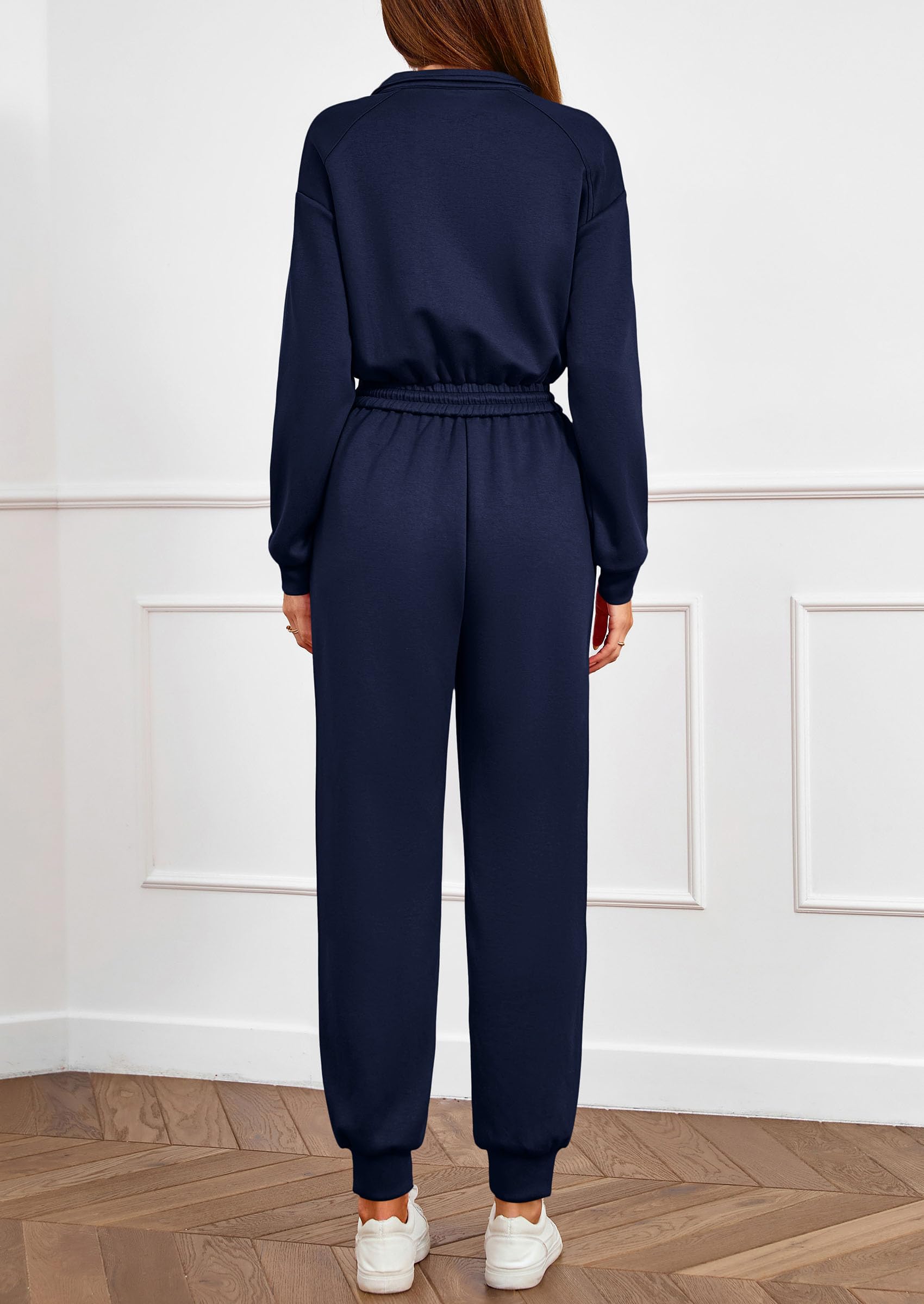 Long Sleeve Jumpsuits for Women Fall One Piece Travel Outfits