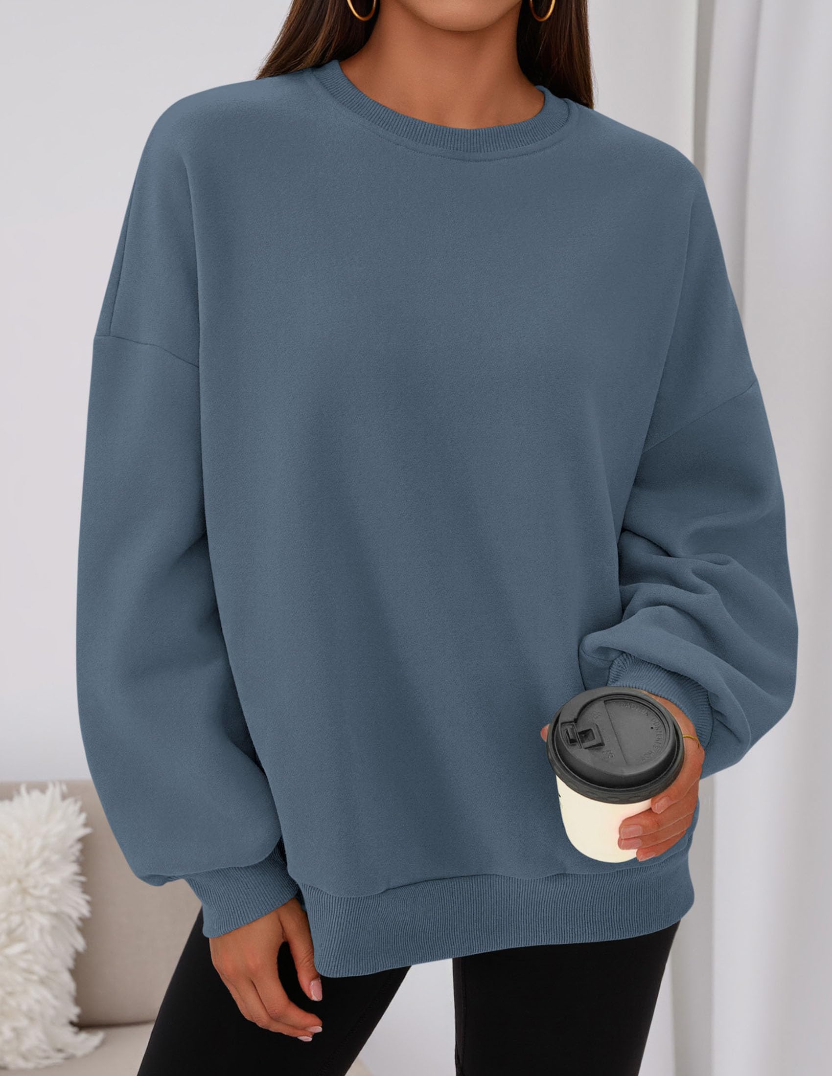 Womens Oversized Crewneck Sweatshirt 2026 Fall Outfits
