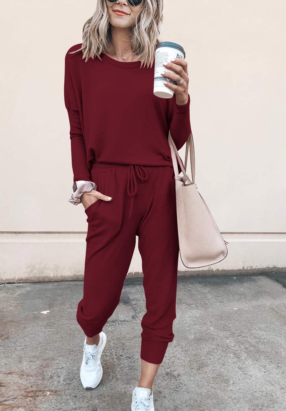 Airport Travel Outfit Women Fall 2 Piece Matching Lounge Sets