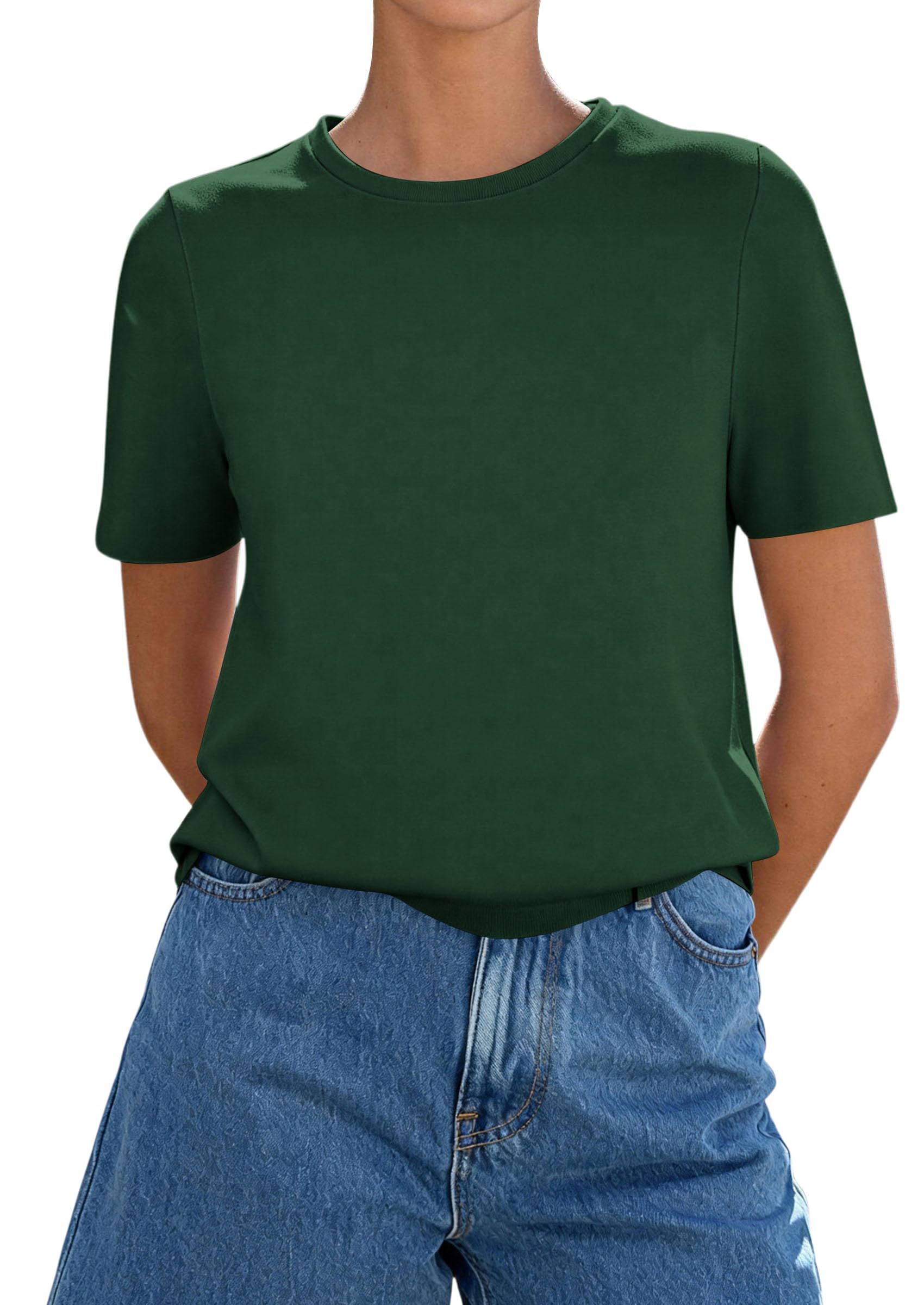 Women's Short Sleeve Cotton Tops Summer Casual T-Shirt 2026