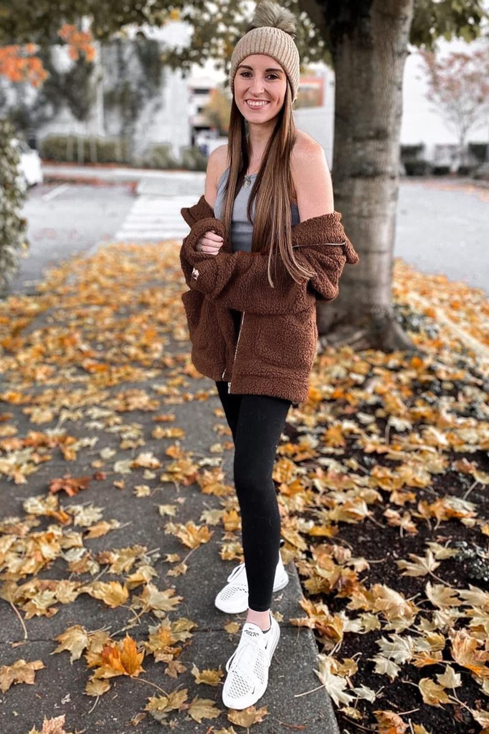 Oversized Sherpa Fleece Jacket Women's Winter Coats Outerwear