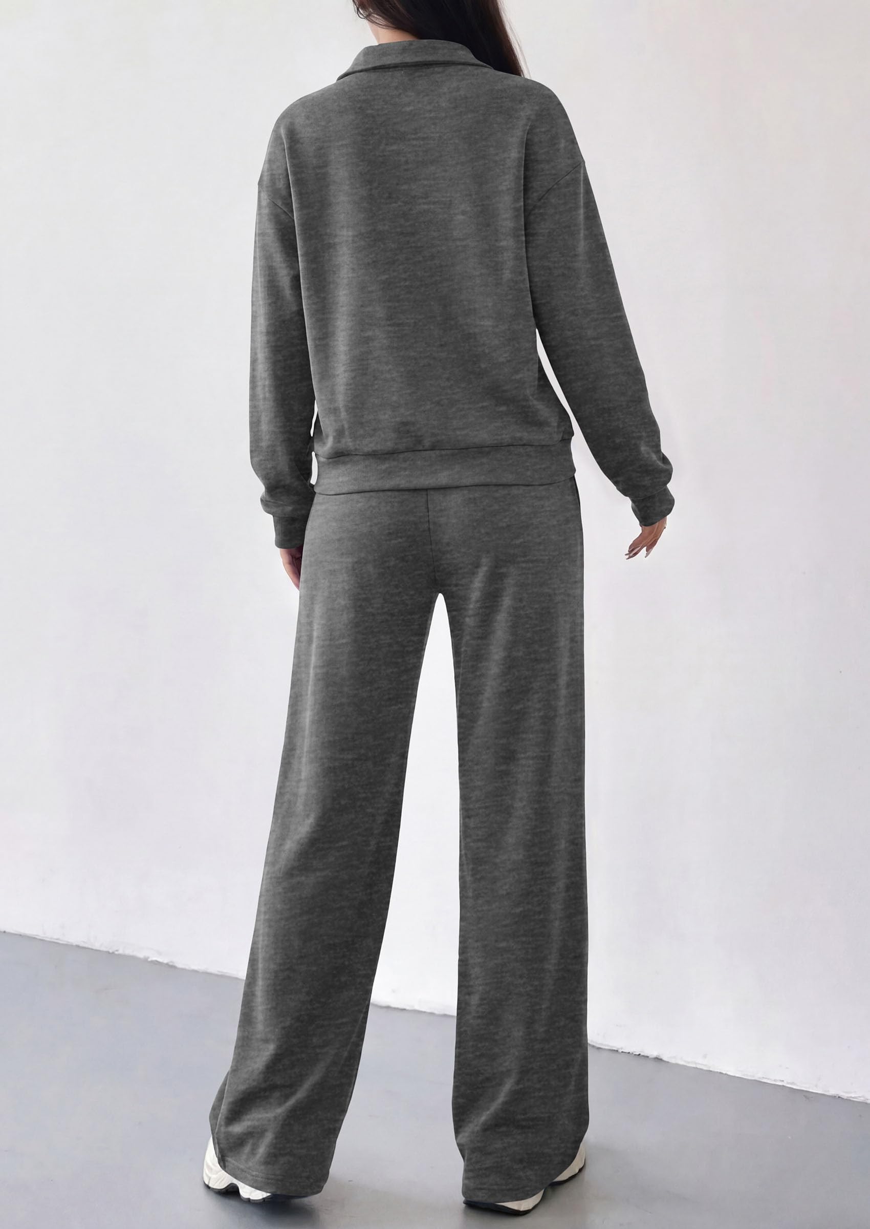Women's Lounge Sets 2 Piece Outfits Sweatsuits,Grey,S