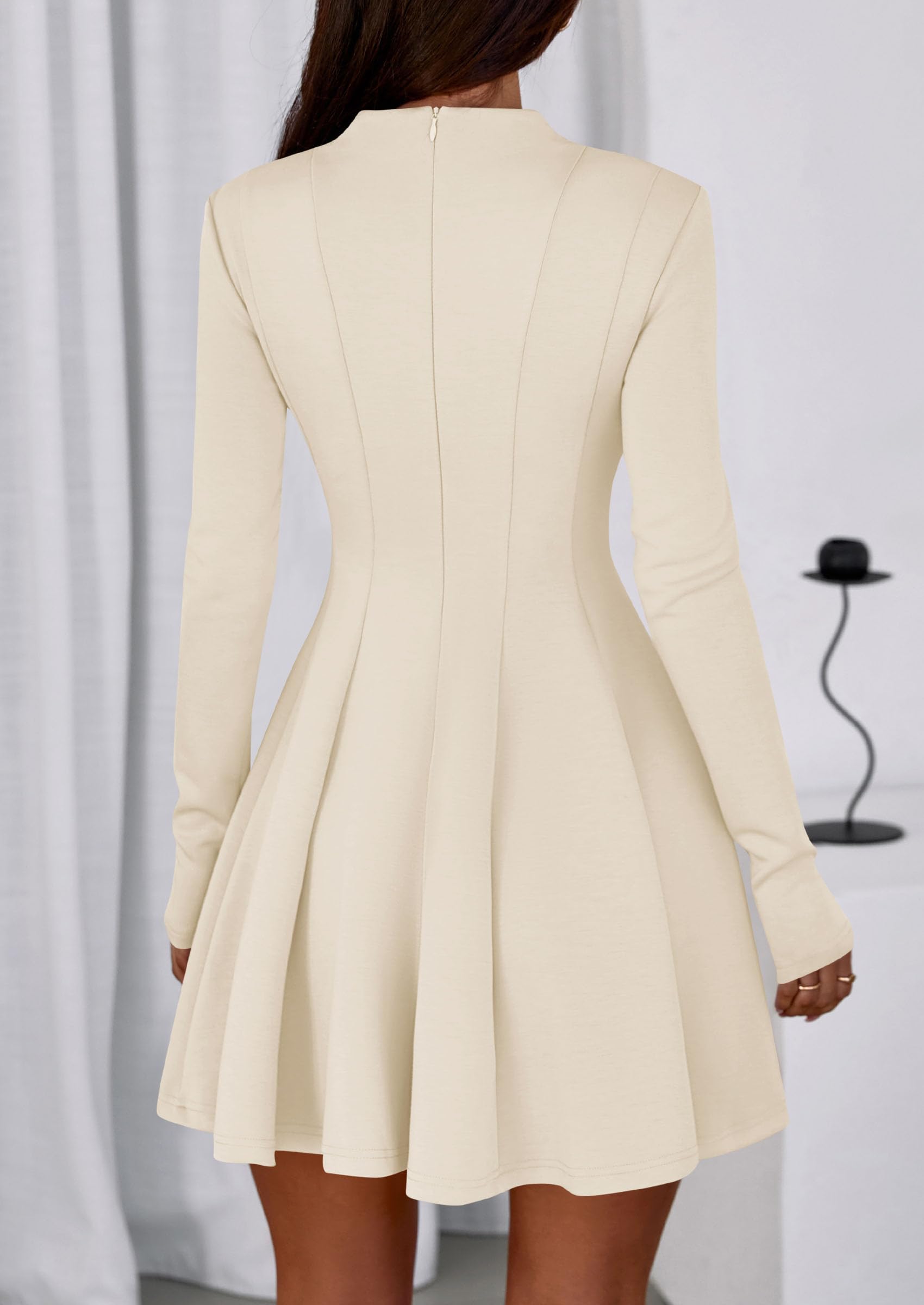 Fall Dresses for Women Long Sleeve Flowy Mini Homecoming Dress