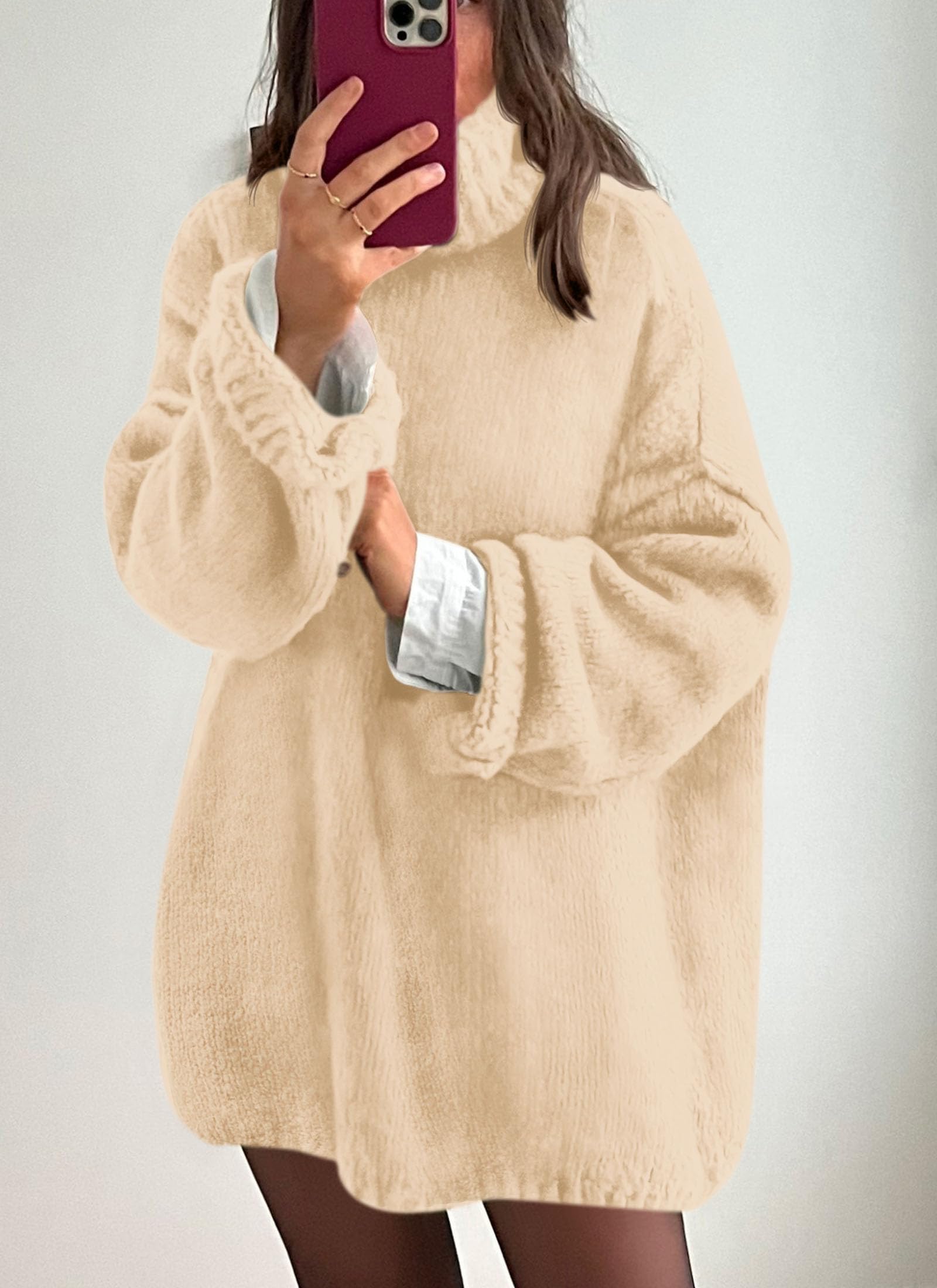 Women's Cozy Chunky Knit Oversized Fall Turtleneck Sweaters