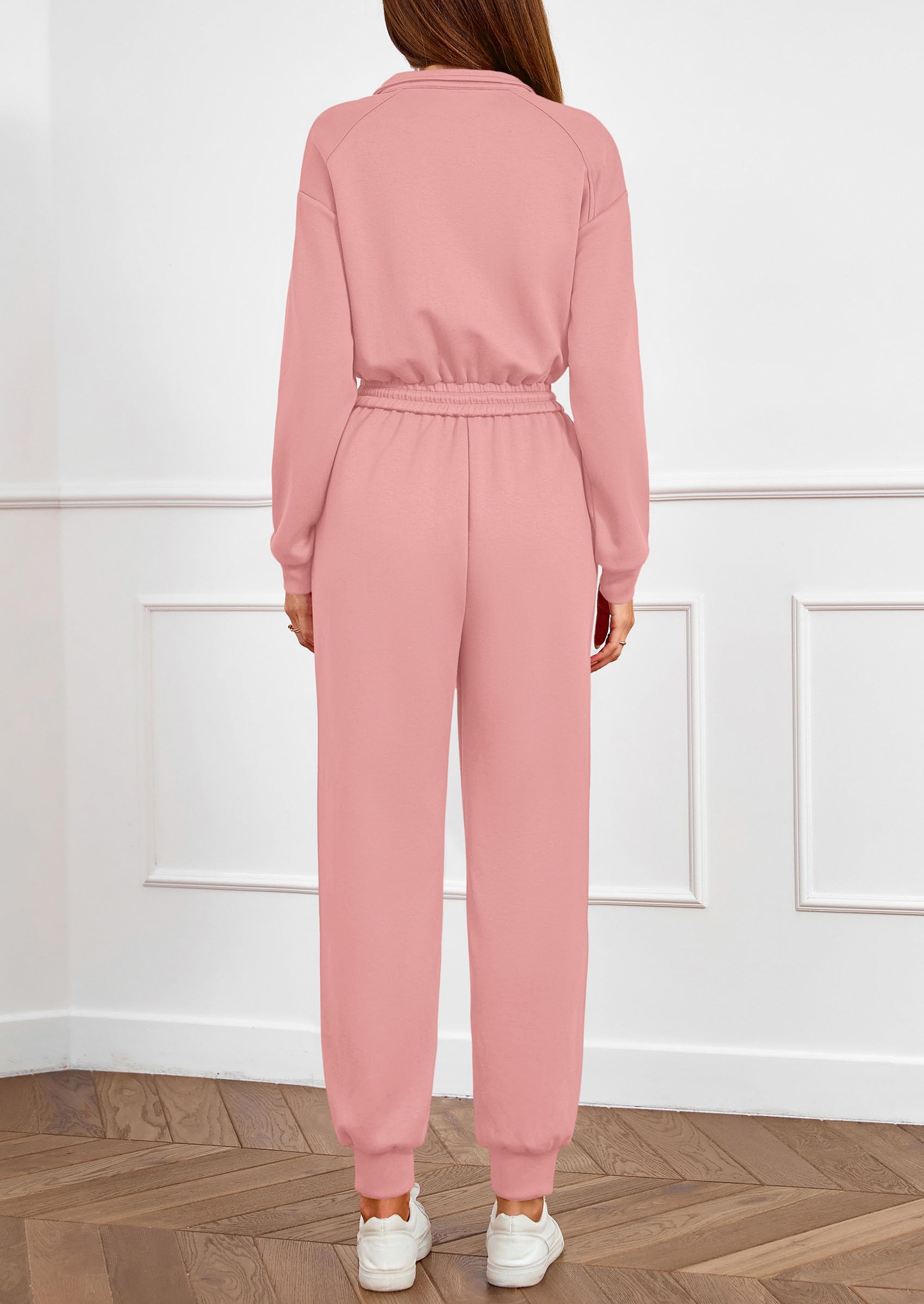 Long Sleeve Jumpsuits for Women Fall One Piece Travel Outfits