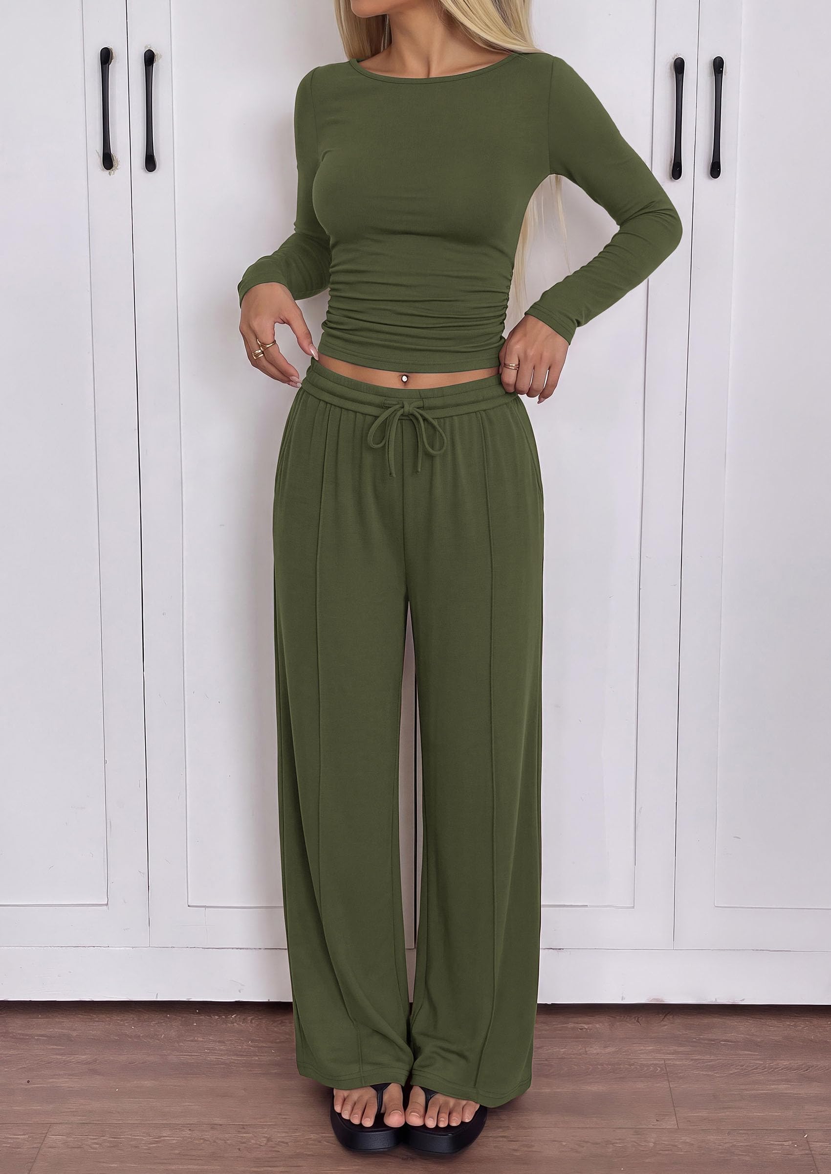 Womens 2 Piece Lounge Sets Fall Fashion Airport Travel Outfits