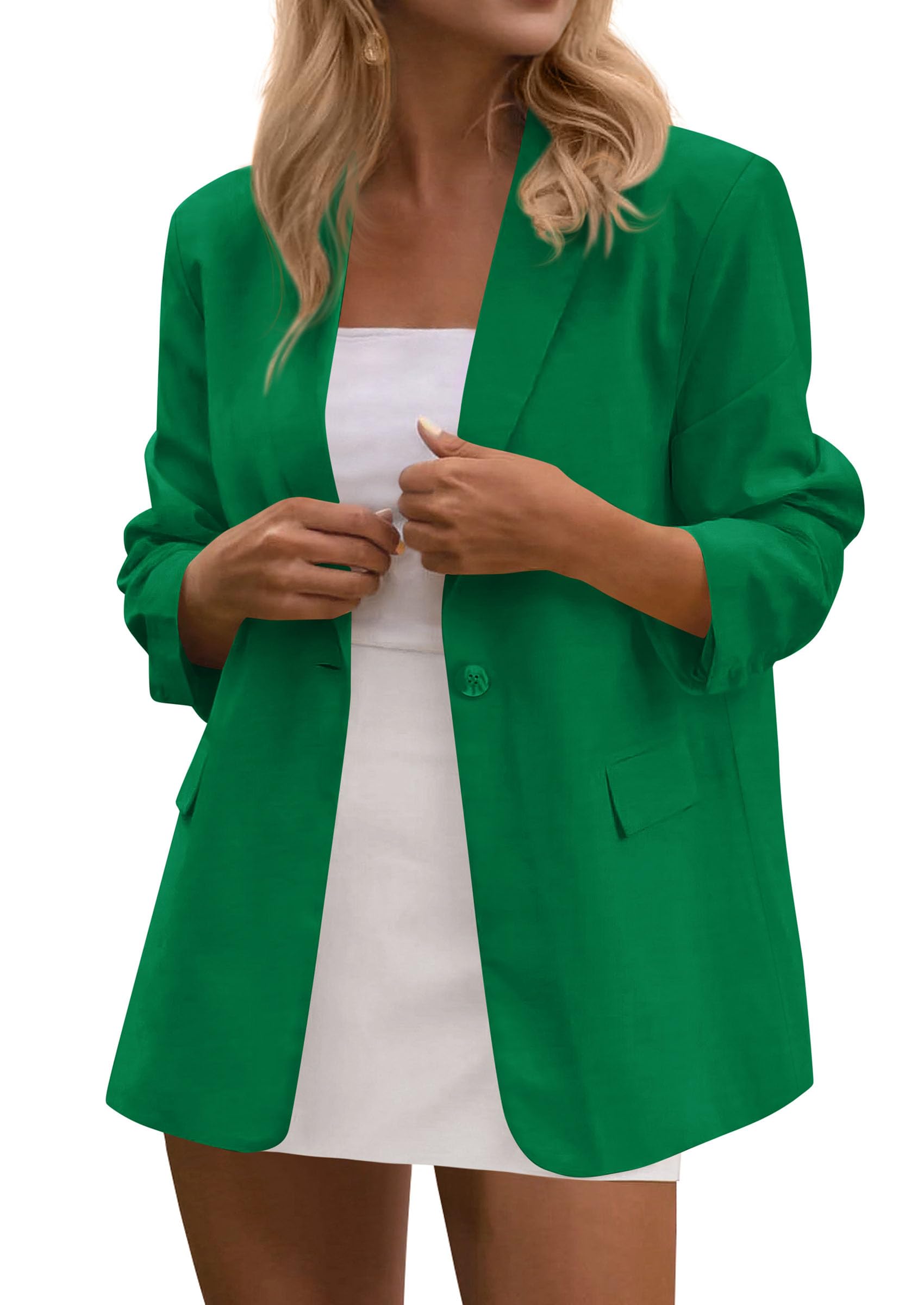 Blazers for Women Business Casual Outfits Green,S