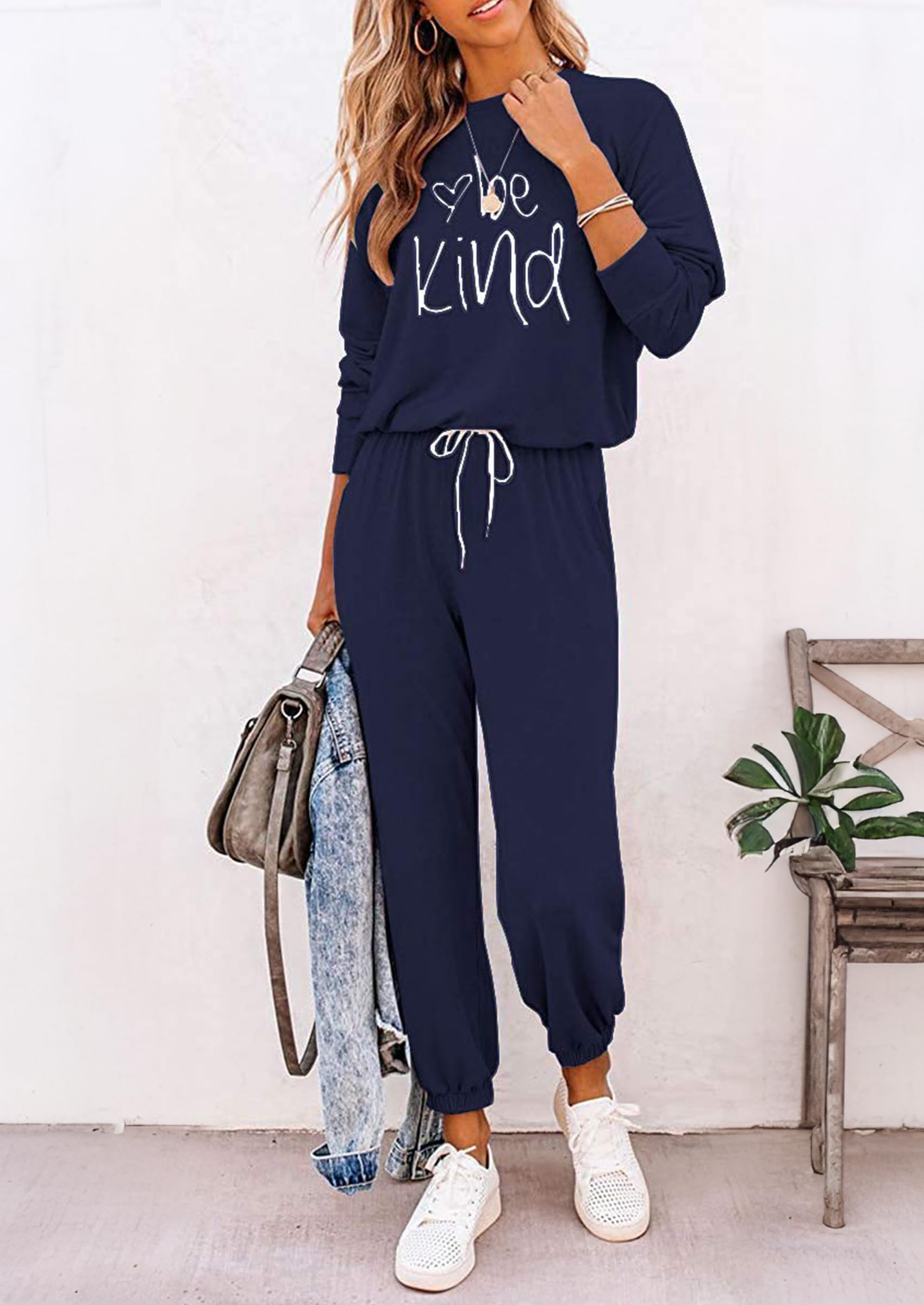 Airport Travel Outfit Women Fall 2 Piece Matching Lounge Sets